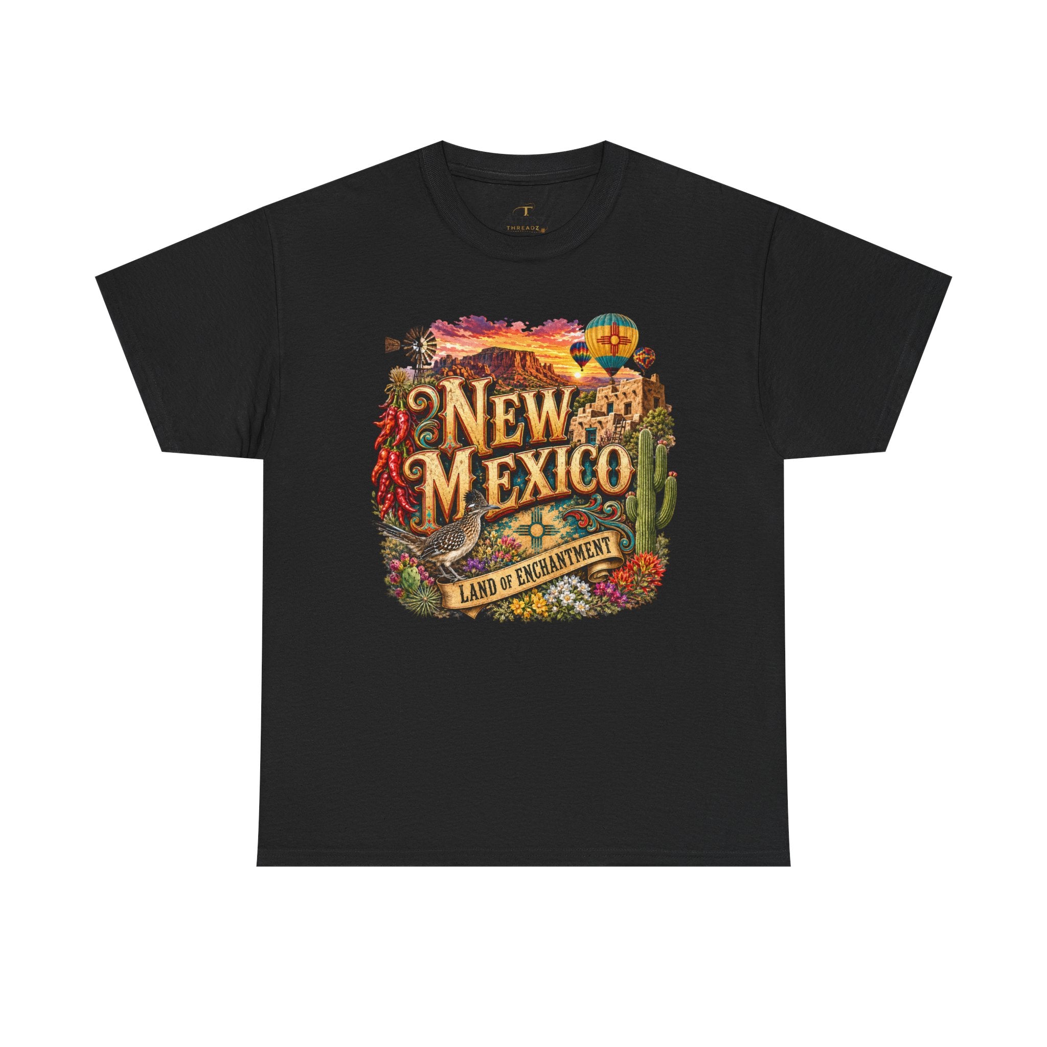 Unisex Heavy Cotton Tee🌵 New Mexico – Land of Enchantment Desert Spirit 🌄🎈