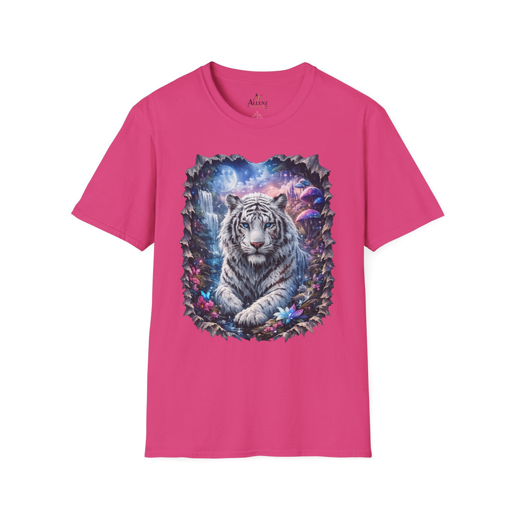 Fantasy white Bengal tiger Unisex Softstyle T-Shirt -