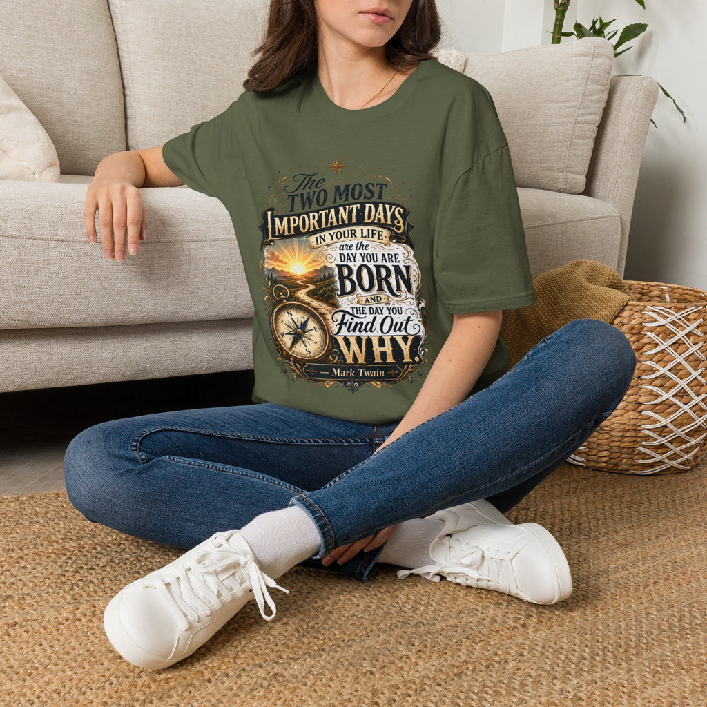 Two Most Important Days Mark Twain Unisex Softstyle T-Shirt