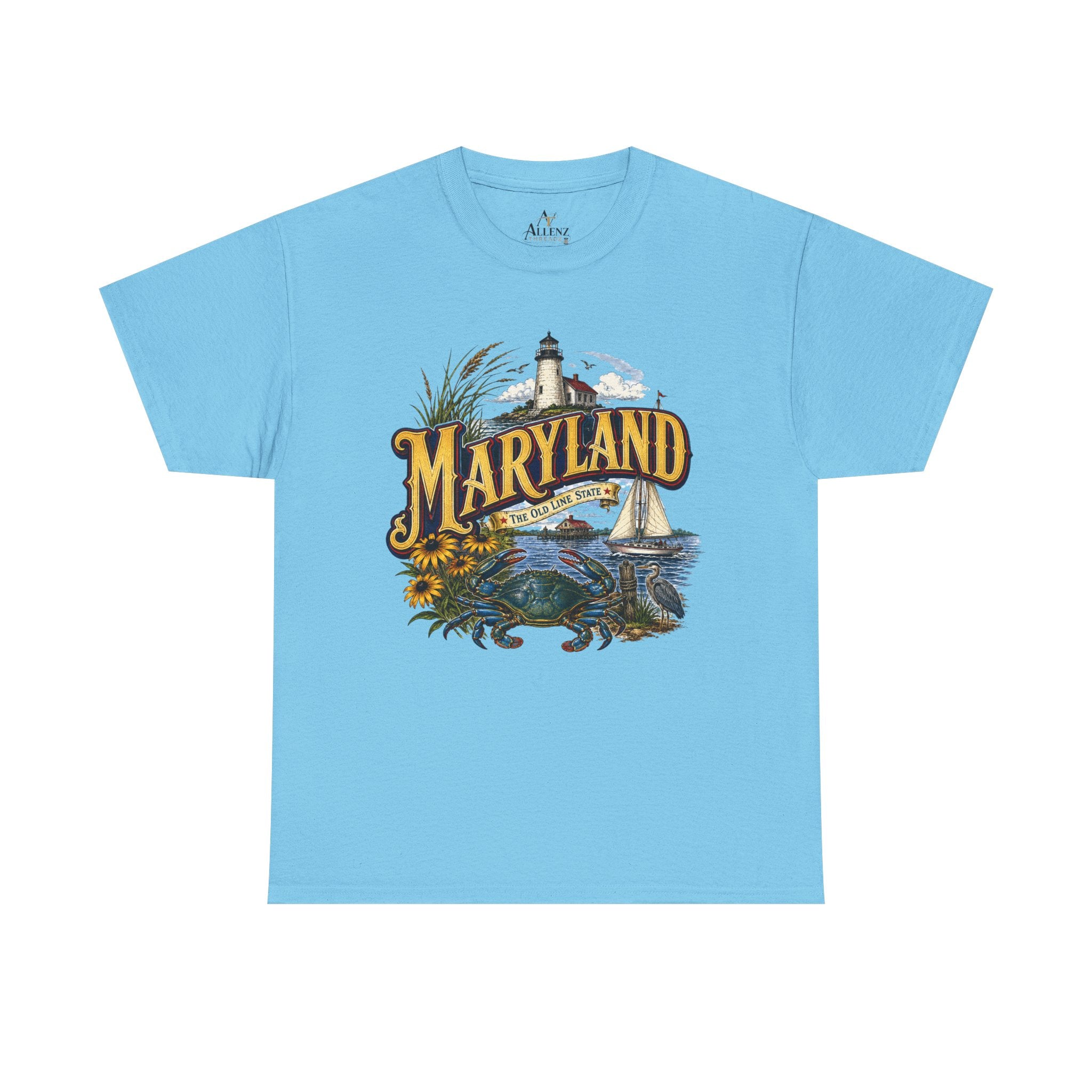 Unisex Heavy Cotton Tee🦀 Maryland – Coastal Pride and Chesapeake Charm 🦀