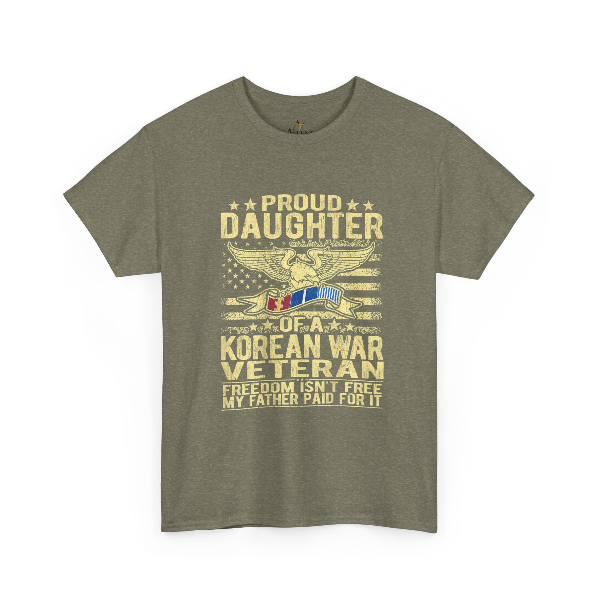 Unisex Heavy Cotton Tee Proud Daughter of a Korean War Veteran