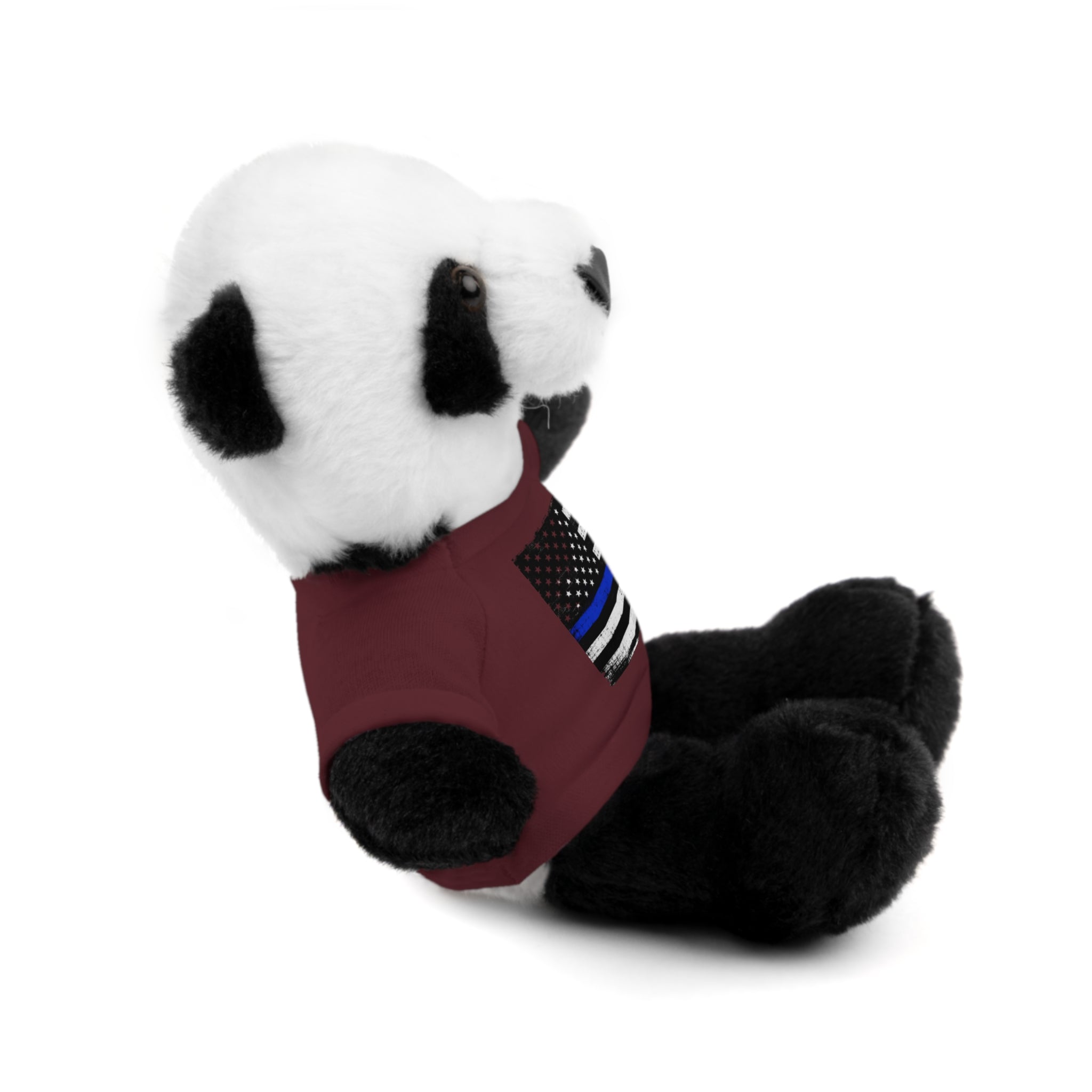 Kids Stuffed Animal with Thin Blue line flag Tee