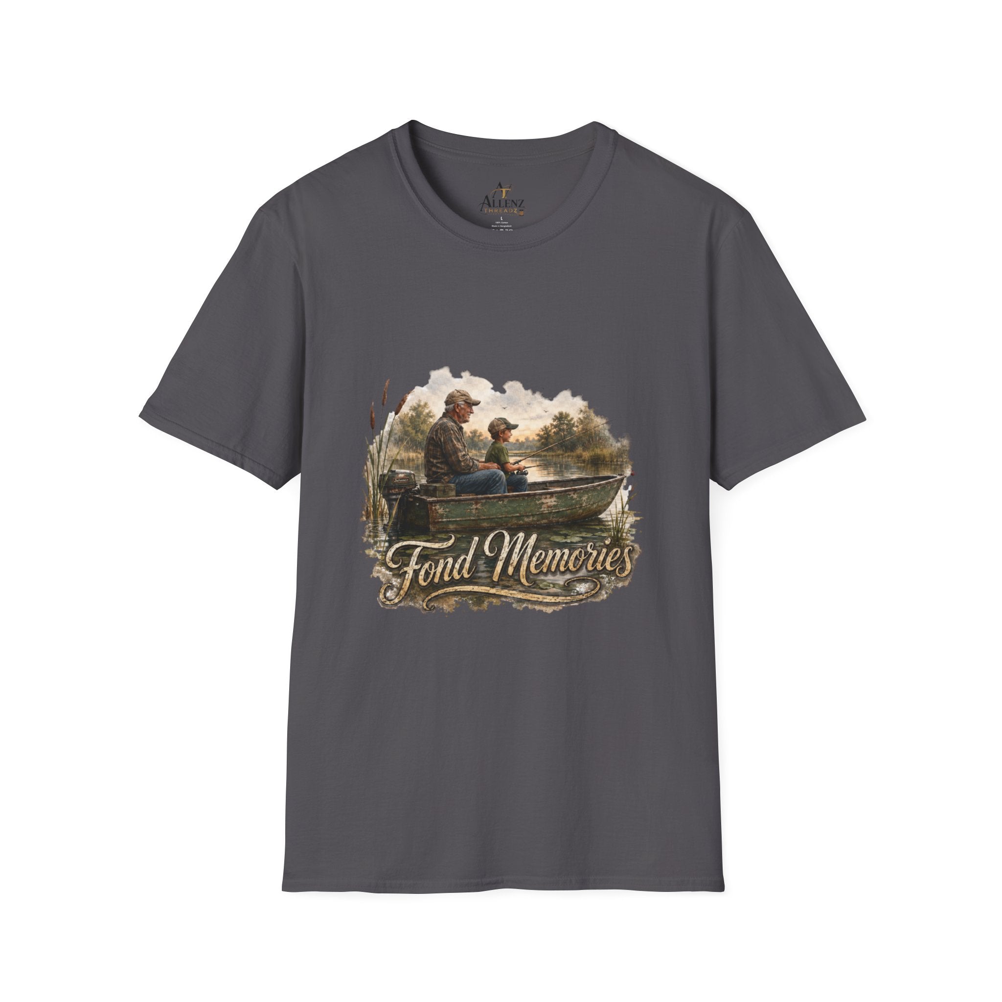 Grandpa and Grandson Fishing Unisex Softstyle T-Shirt