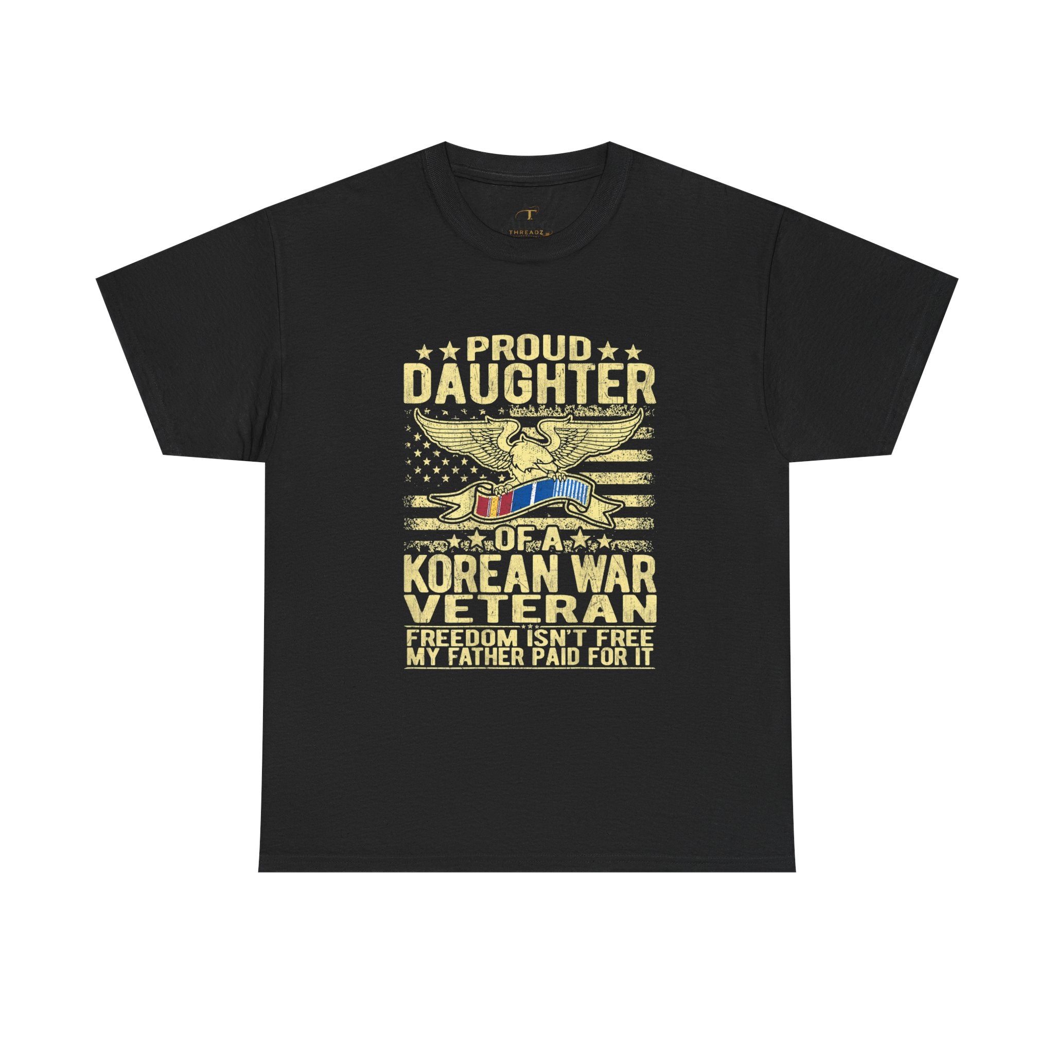 Unisex Heavy Cotton Tee Proud Daughter of a Korean War Veteran