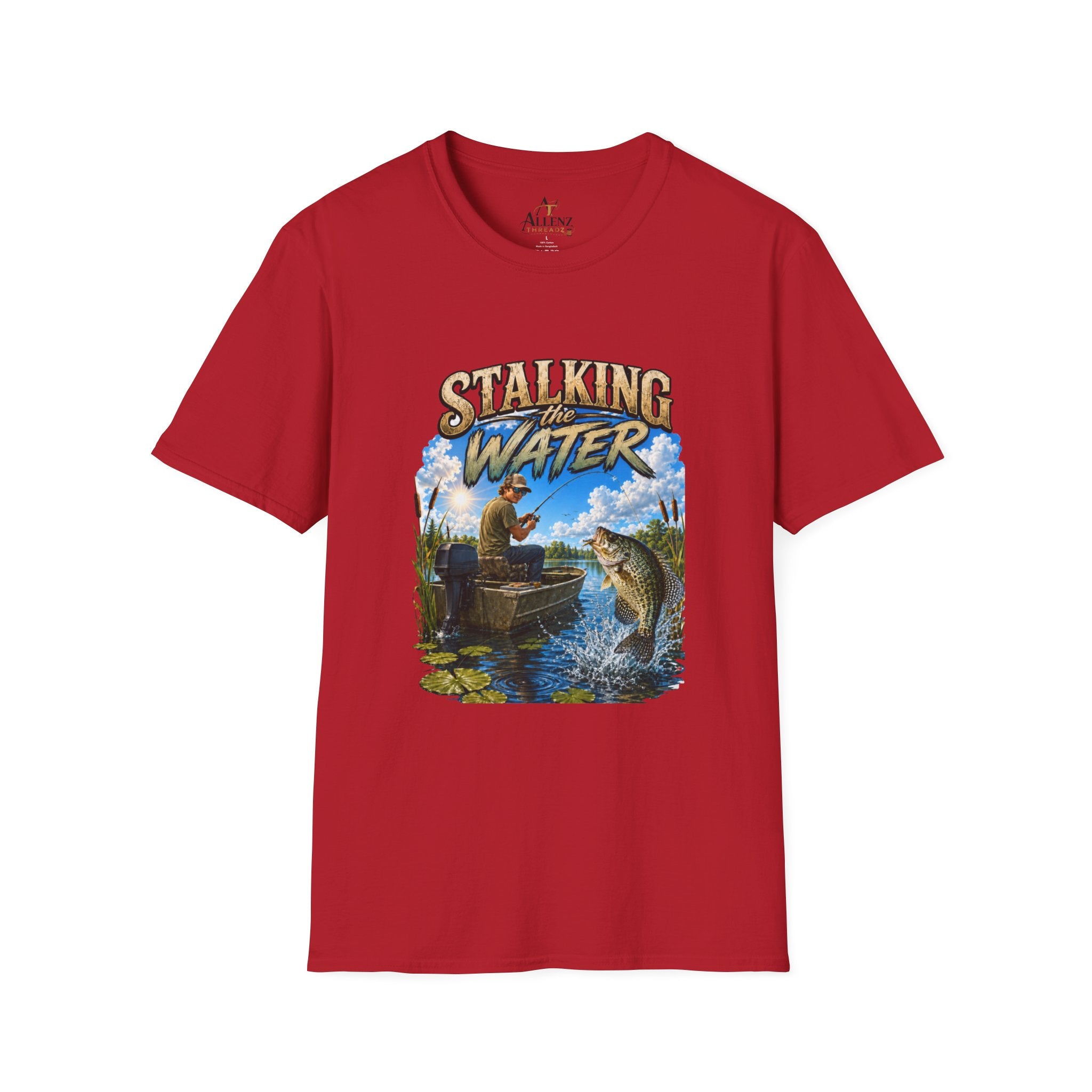 Stalking The Water Fishing Unisex Softstyle T-Shirt