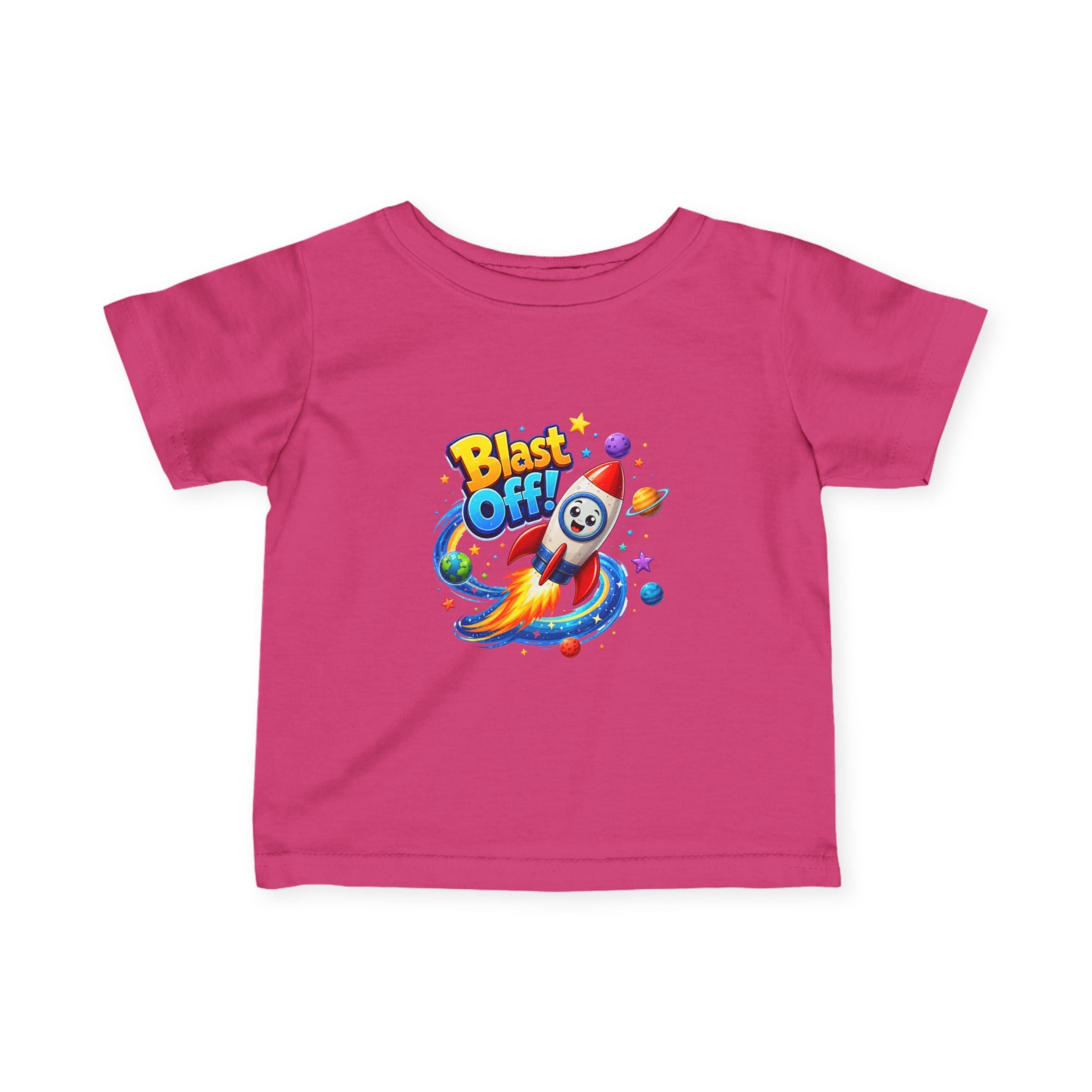 Blast Off Rocket Infant Fine Jersey Tee