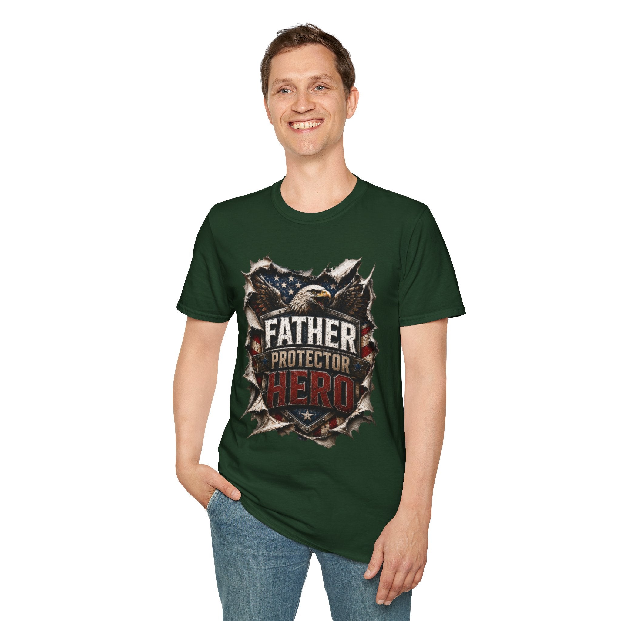 Father Protector Hero Unisex Softstyle T-Shirt