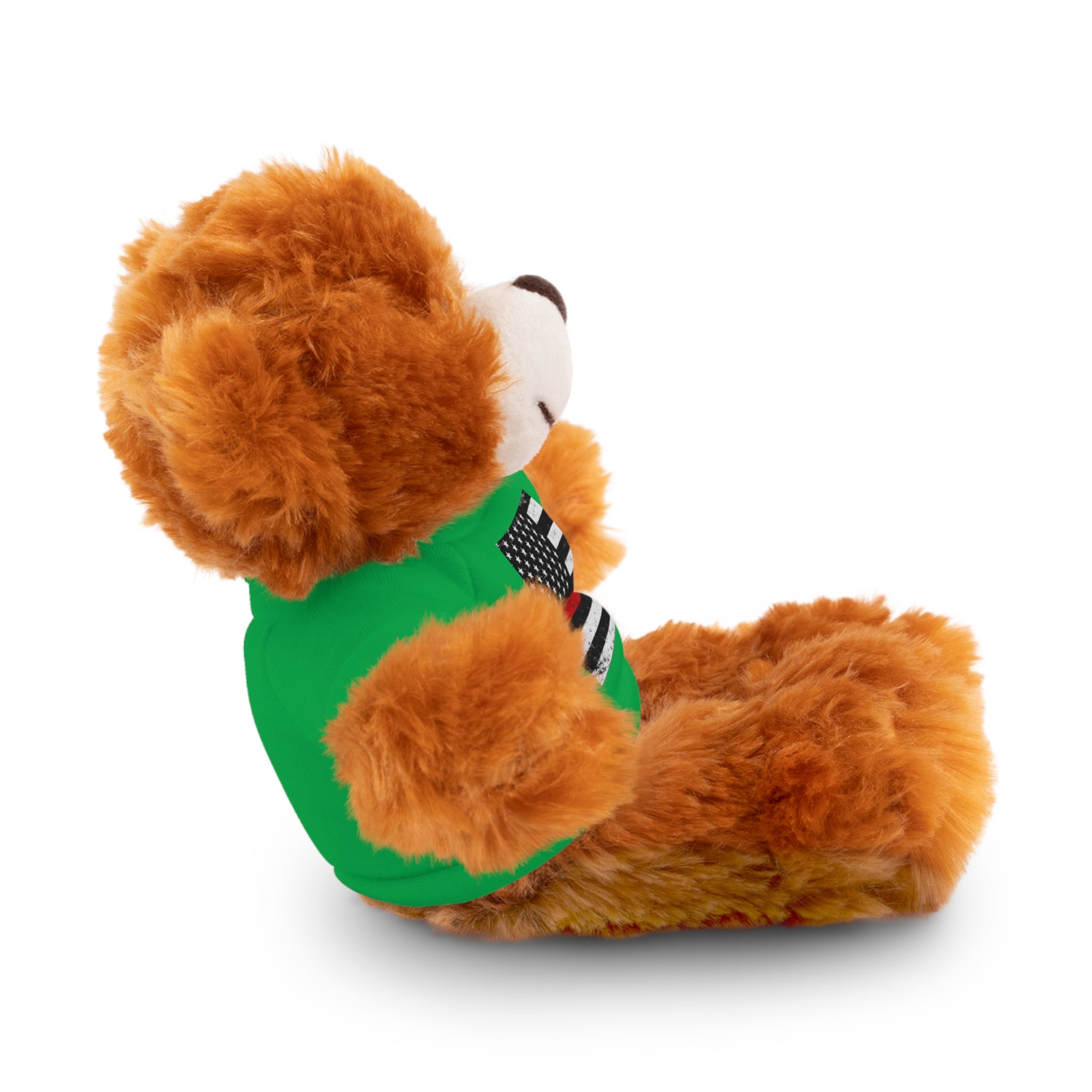Kids Stuffed Animal with Thin Red line flag Tee