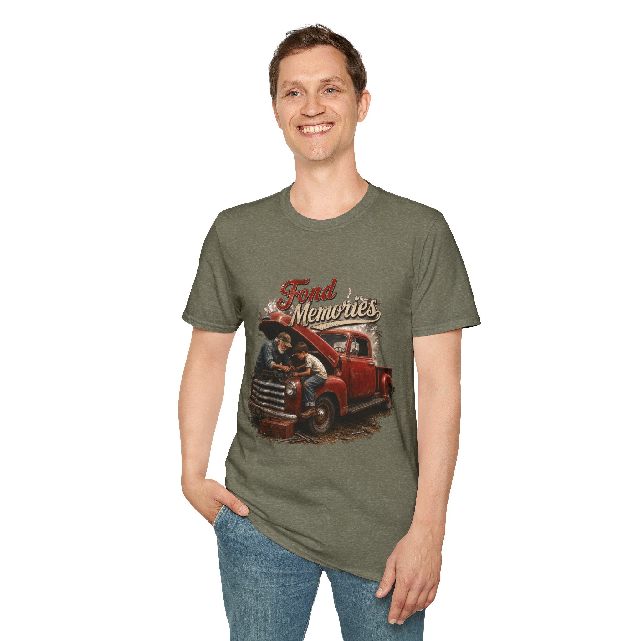 Grandpa and Grandson Memories Unisex Softstyle T-Shirt