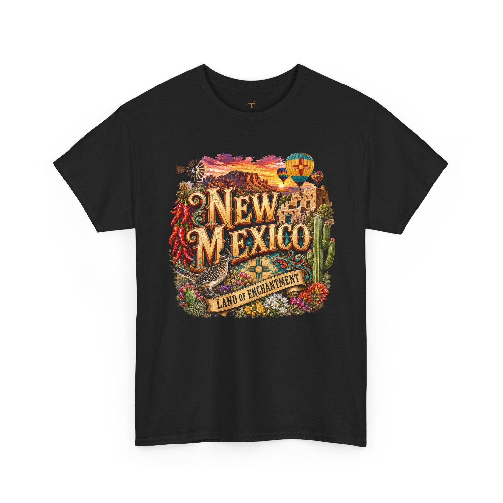Unisex Heavy Cotton Tee🌵 New Mexico – Land of Enchantment Desert Spirit 🌄🎈