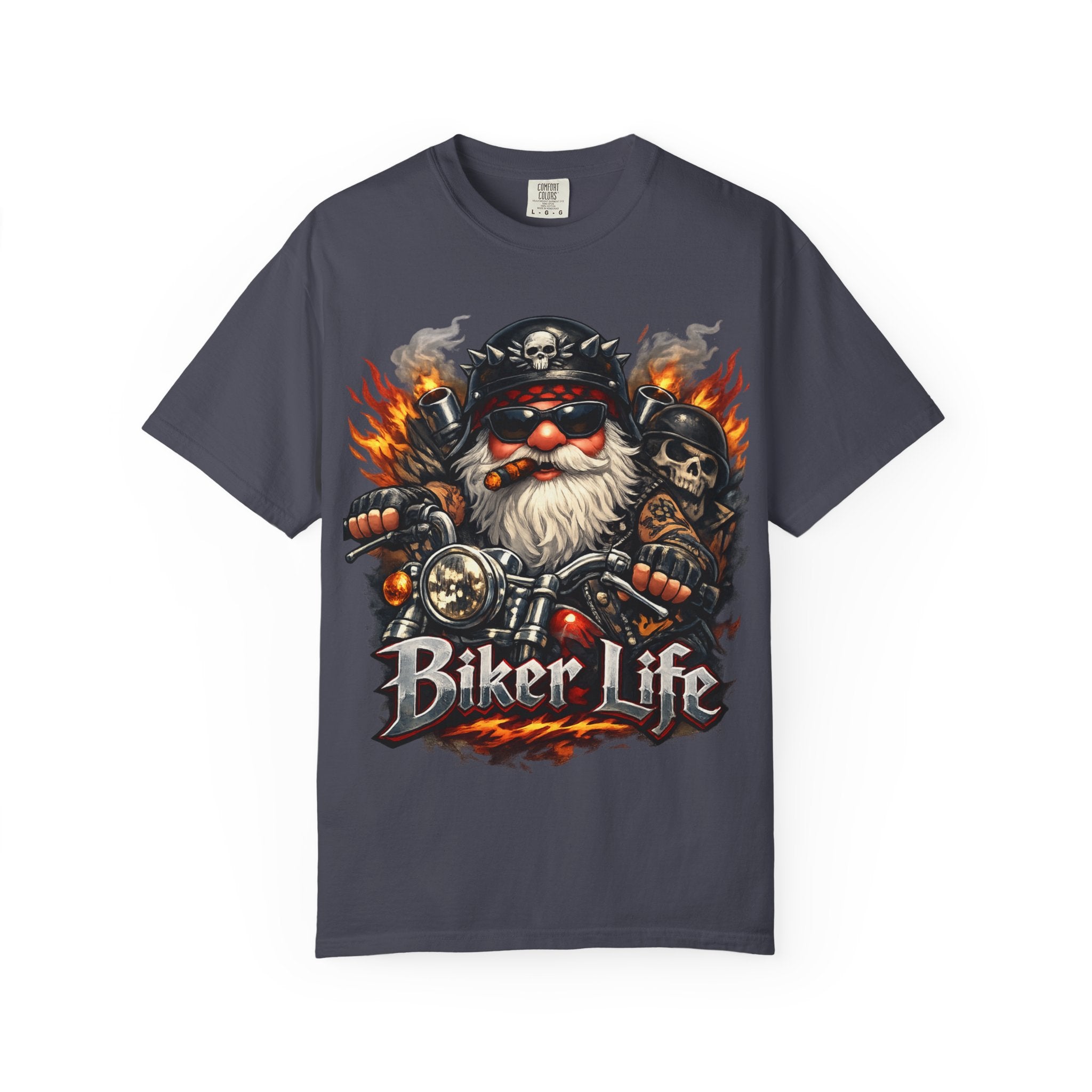 Biker Life T-Shirt — Vintage Gnome Motorcycle Graphic Tee