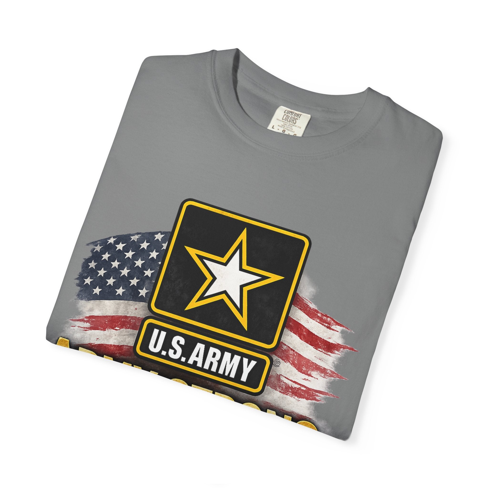 Army Strong T‑Shirt — U.S. Army Logo with American Flag ("This We'll Defend")