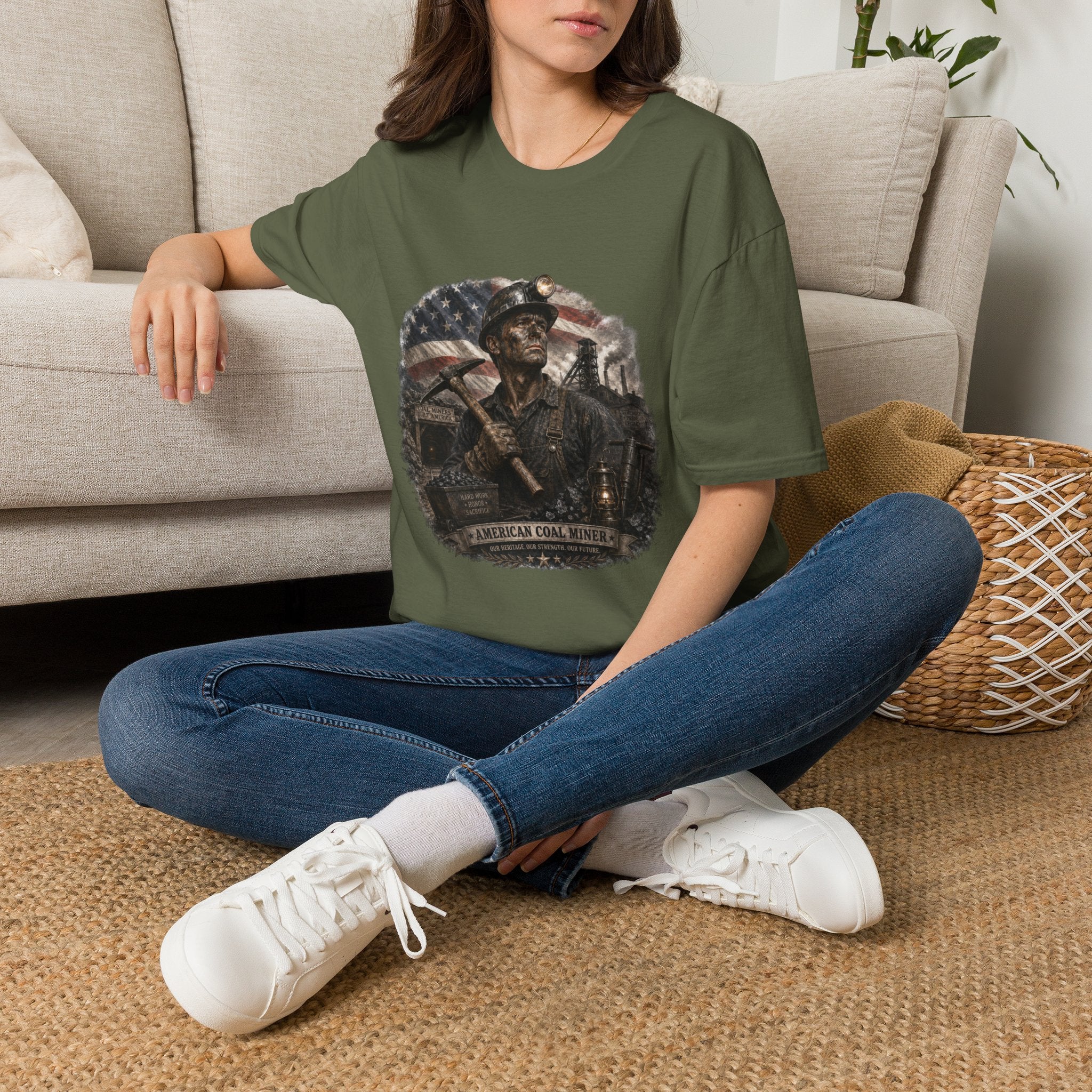American Coal Miner Unisex Softstyle T-Shirt