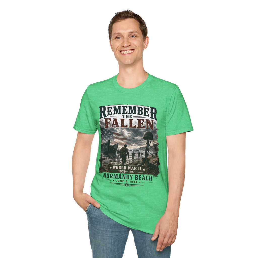 Remember the Fallen T-Shirt — Normandy Beach WWII Memorial Tee