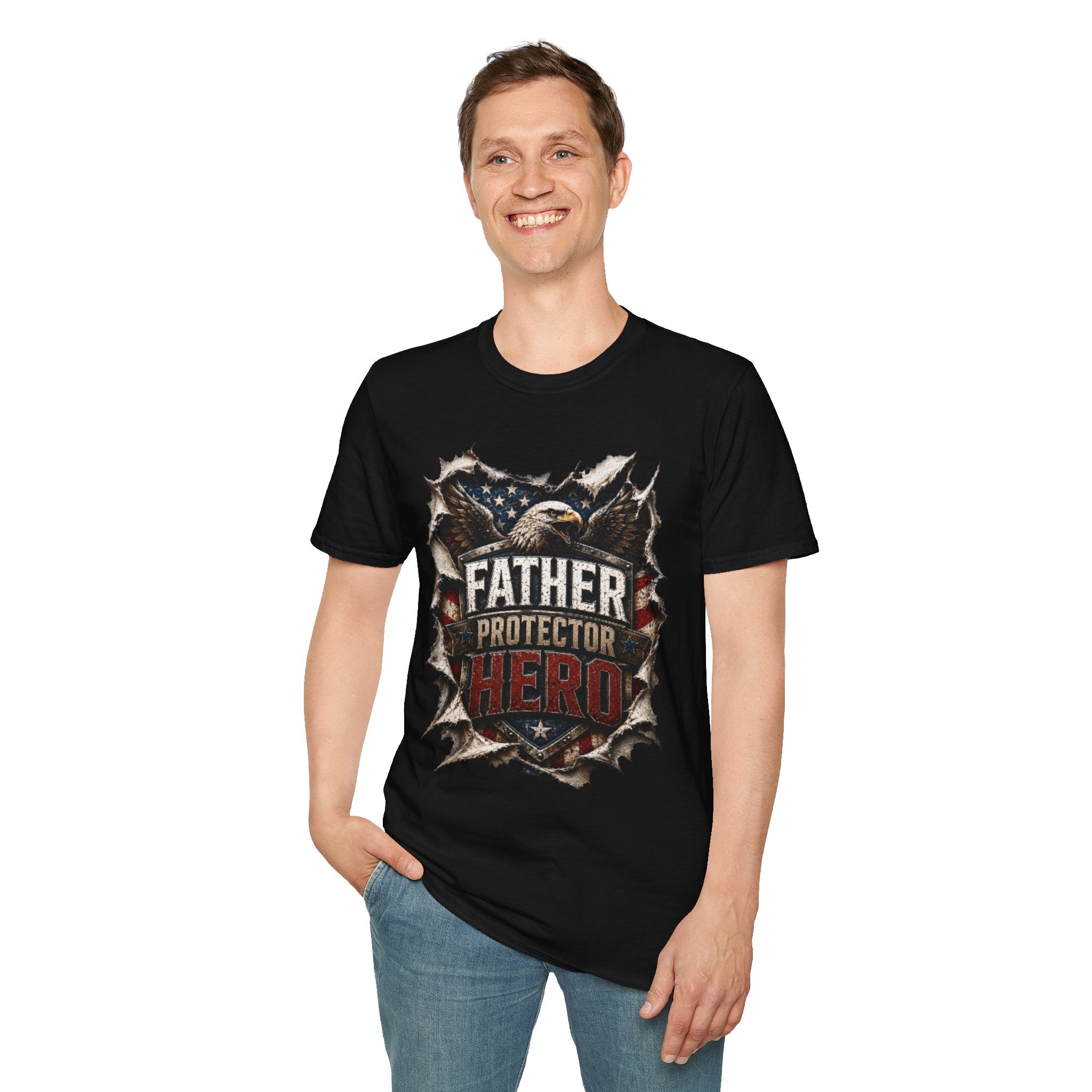 Father Protector Hero Unisex Softstyle T-Shirt