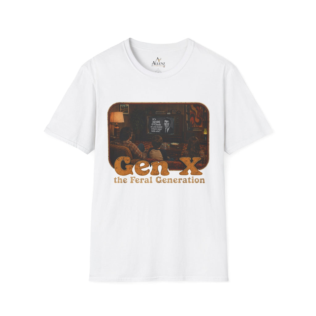 Gen X T-Shirt — "Gen X: The Feral Generation" Retro TV Nostalgia Tee