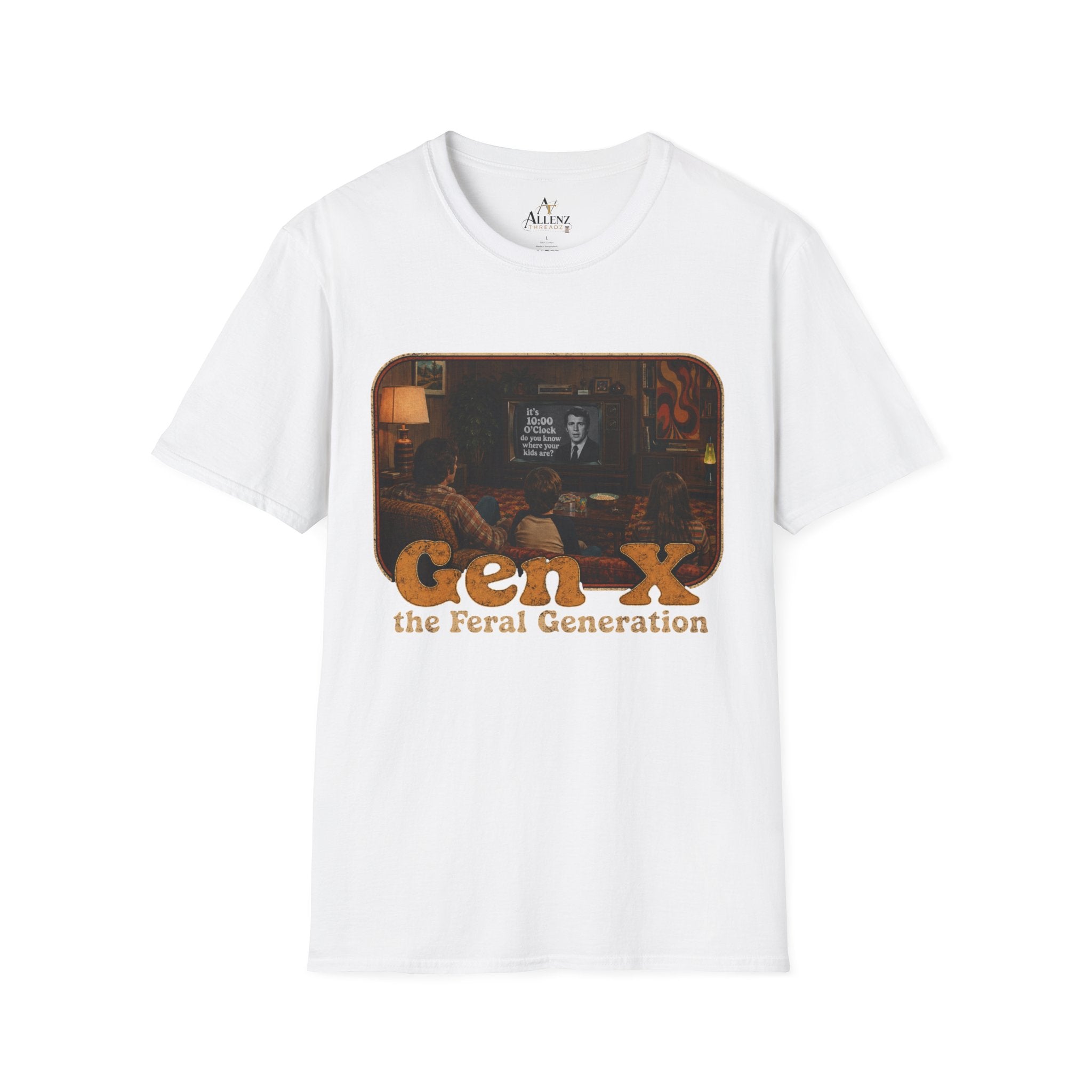 Gen X T-Shirt — "Gen X: The Feral Generation" Retro TV Nostalgia Tee