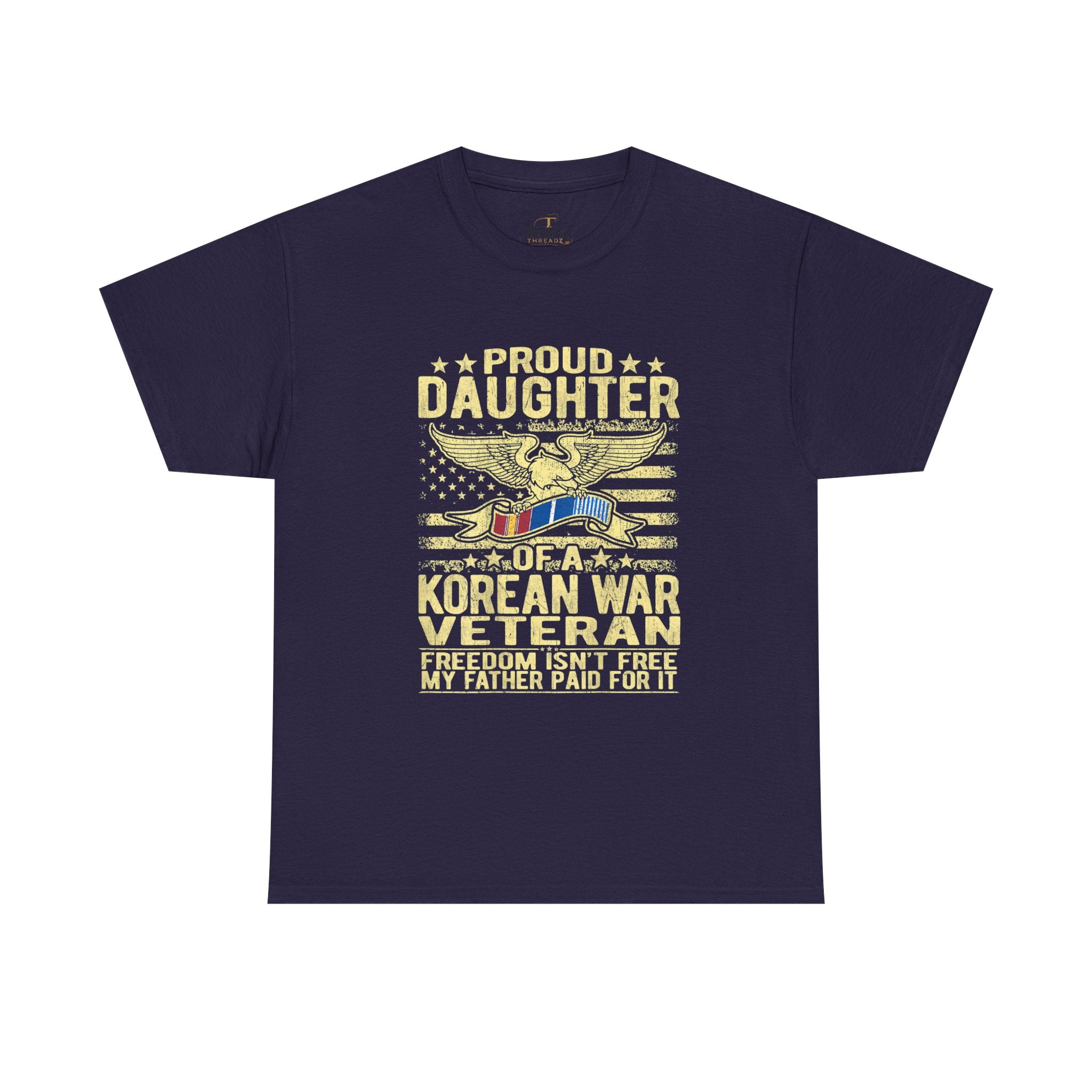 Unisex Heavy Cotton Tee Proud Daughter of a Korean War Veteran