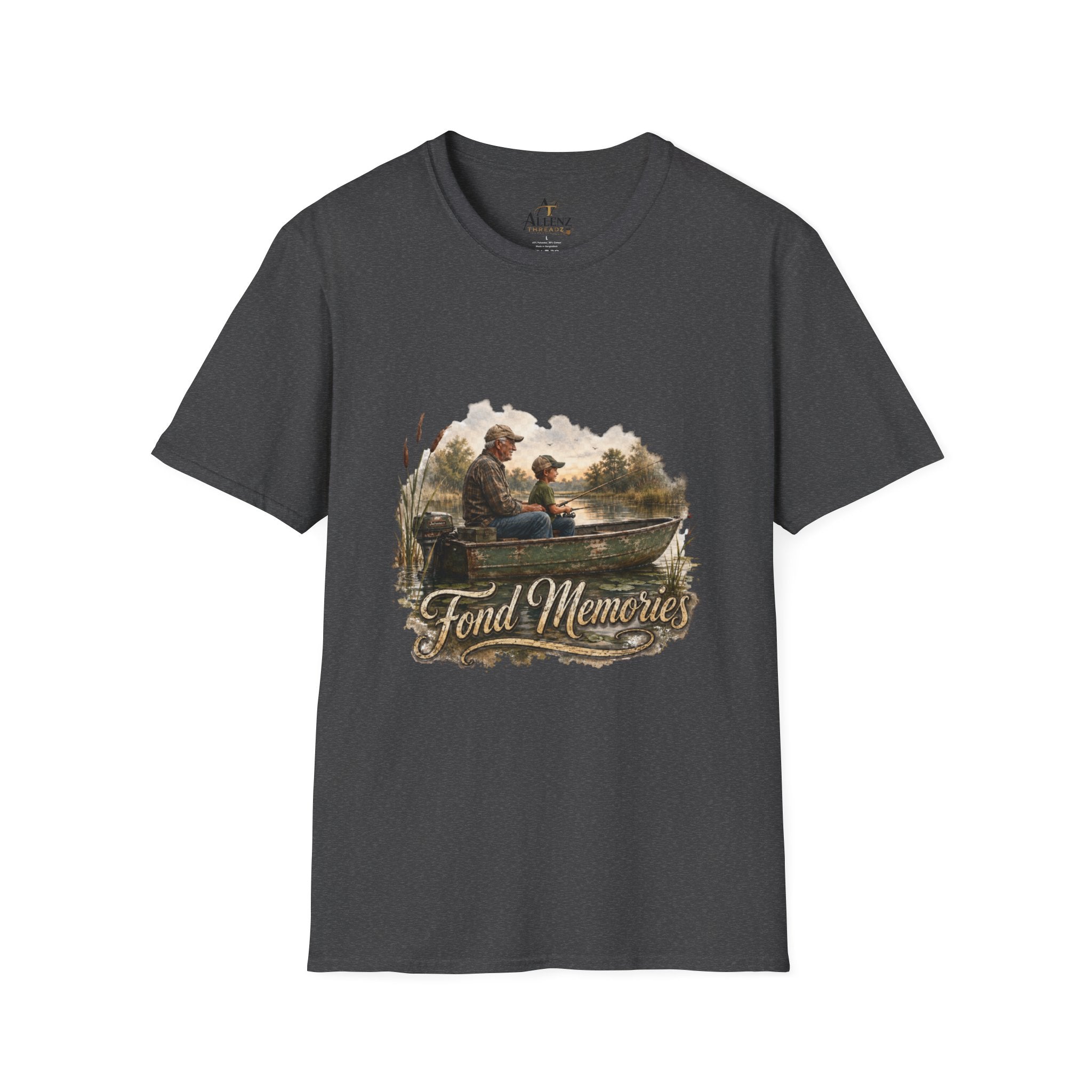 Grandpa and Grandson Fishing Unisex Softstyle T-Shirt