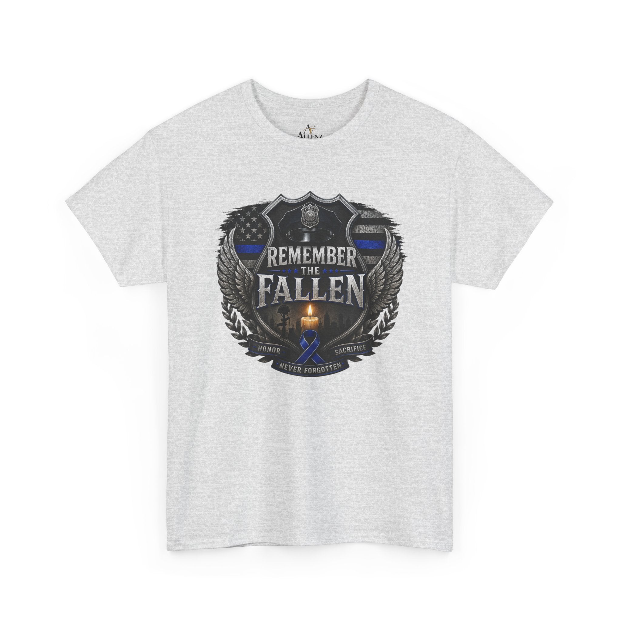 Unisex Heavy Cotton Tee Thin blue line remember the Fallen