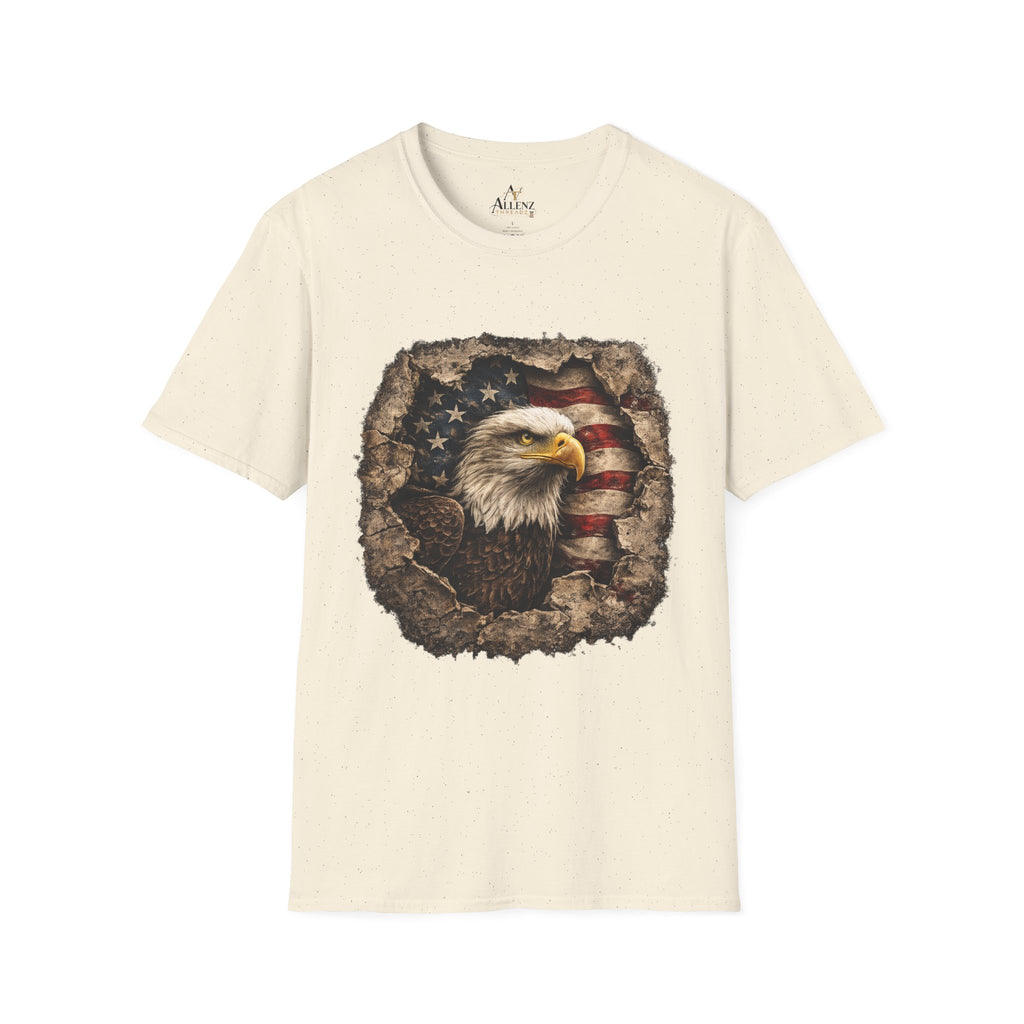 Patriotic Eagle T-Shirt — American Flag Bald Eagle Graphic
