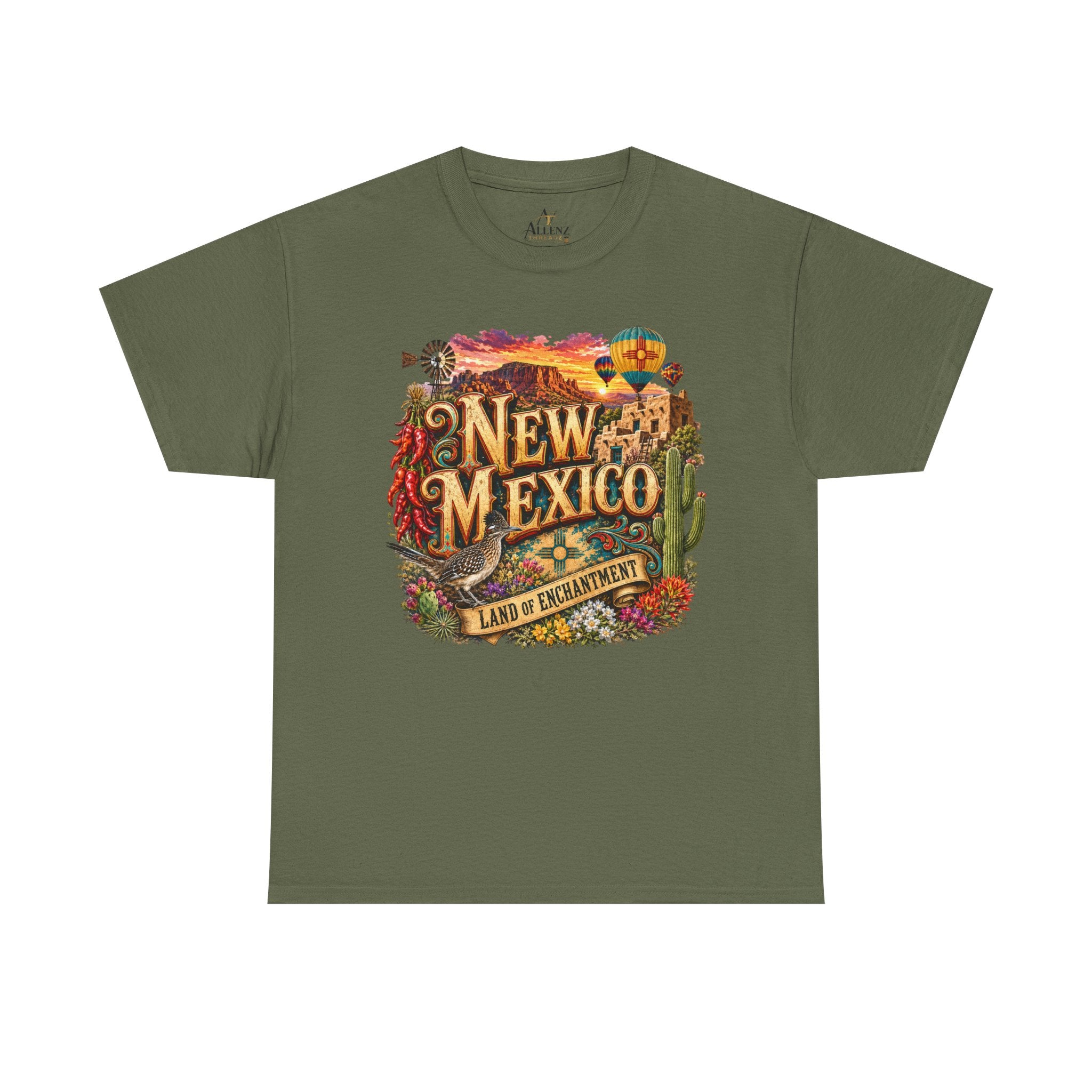 Unisex Heavy Cotton Tee🌵 New Mexico – Land of Enchantment Desert Spirit 🌄🎈