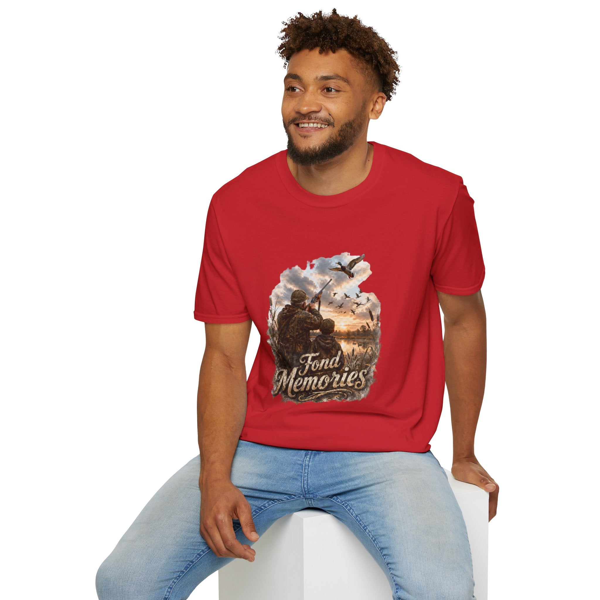 Grandpa and Grandson Hunting Unisex Softstyle T-Shirt