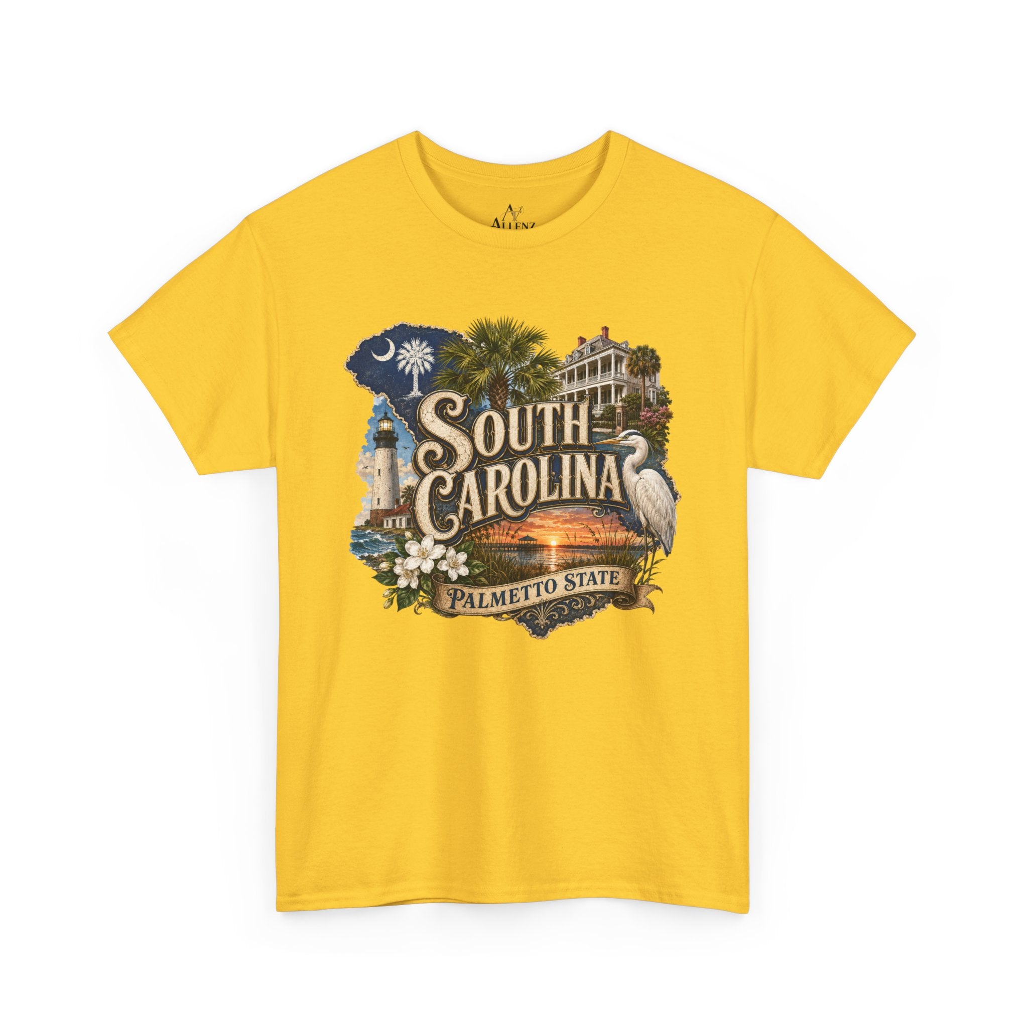 Unisex Heavy Cotton Tee🌴 South Carolina – Timeless Beauty of the Palmetto State 🌅🌊
