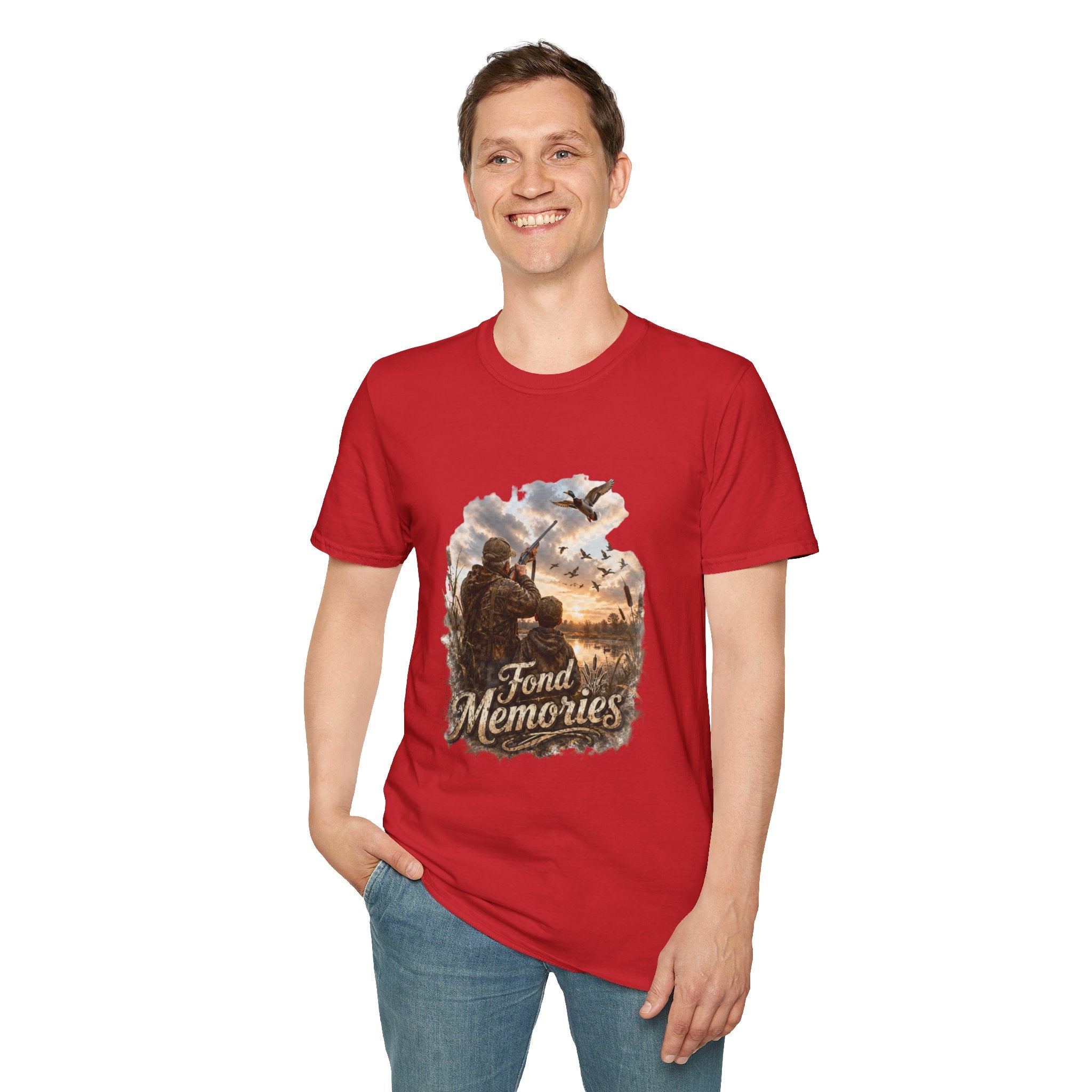 Grandpa and Grandson Hunting Unisex Softstyle T-Shirt