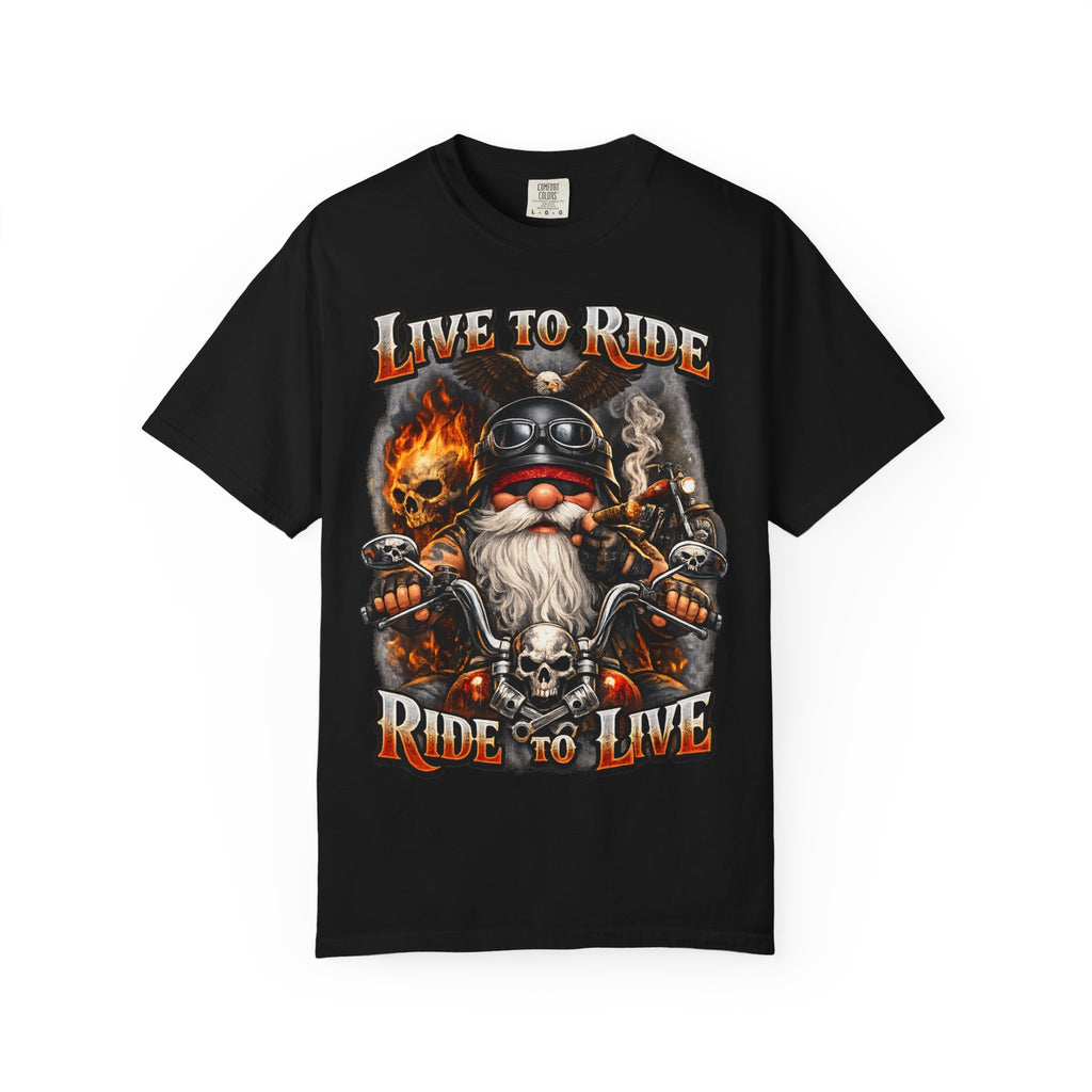 Ride to Live Motorcycle T-Shirt — "Live to Ride, Ride to Live" Graphic Tee