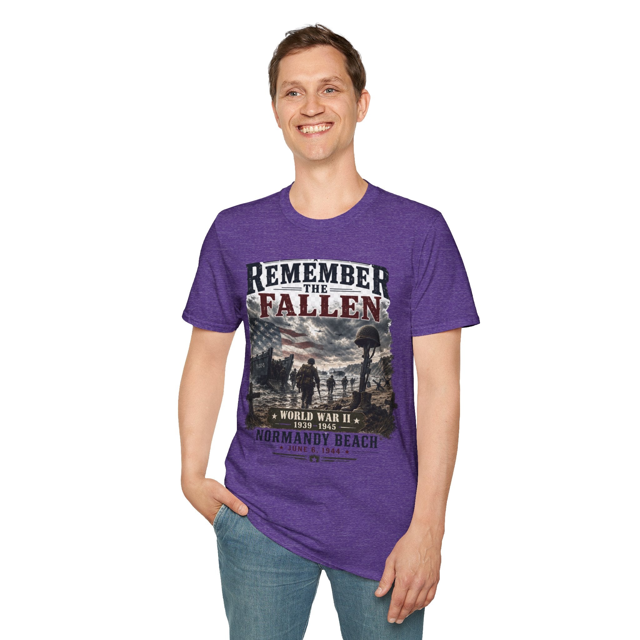 Remember the Fallen T-Shirt — Normandy Beach WWII Memorial Tee