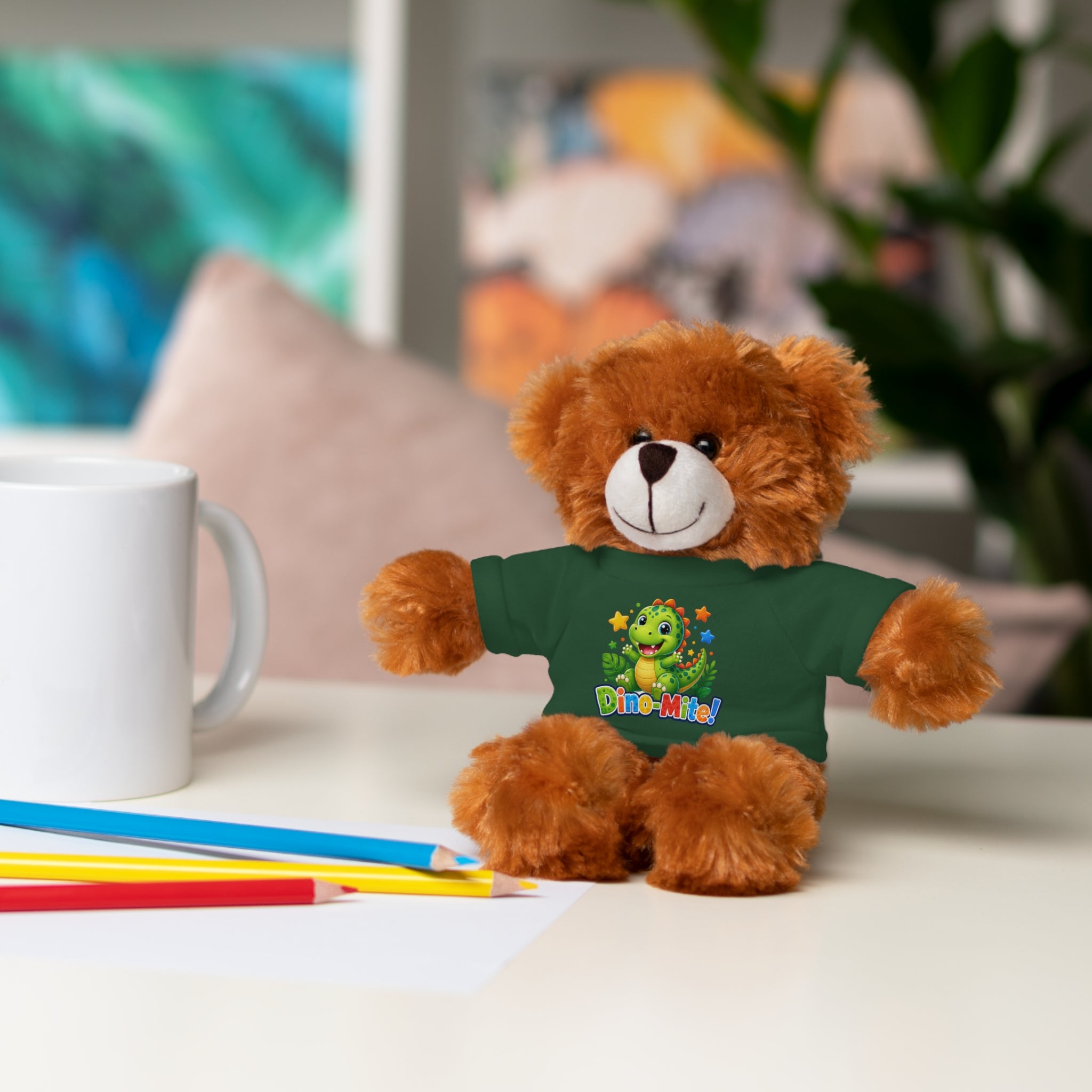 Kids Stuffed Animal with Dino-Mite T-Shirt