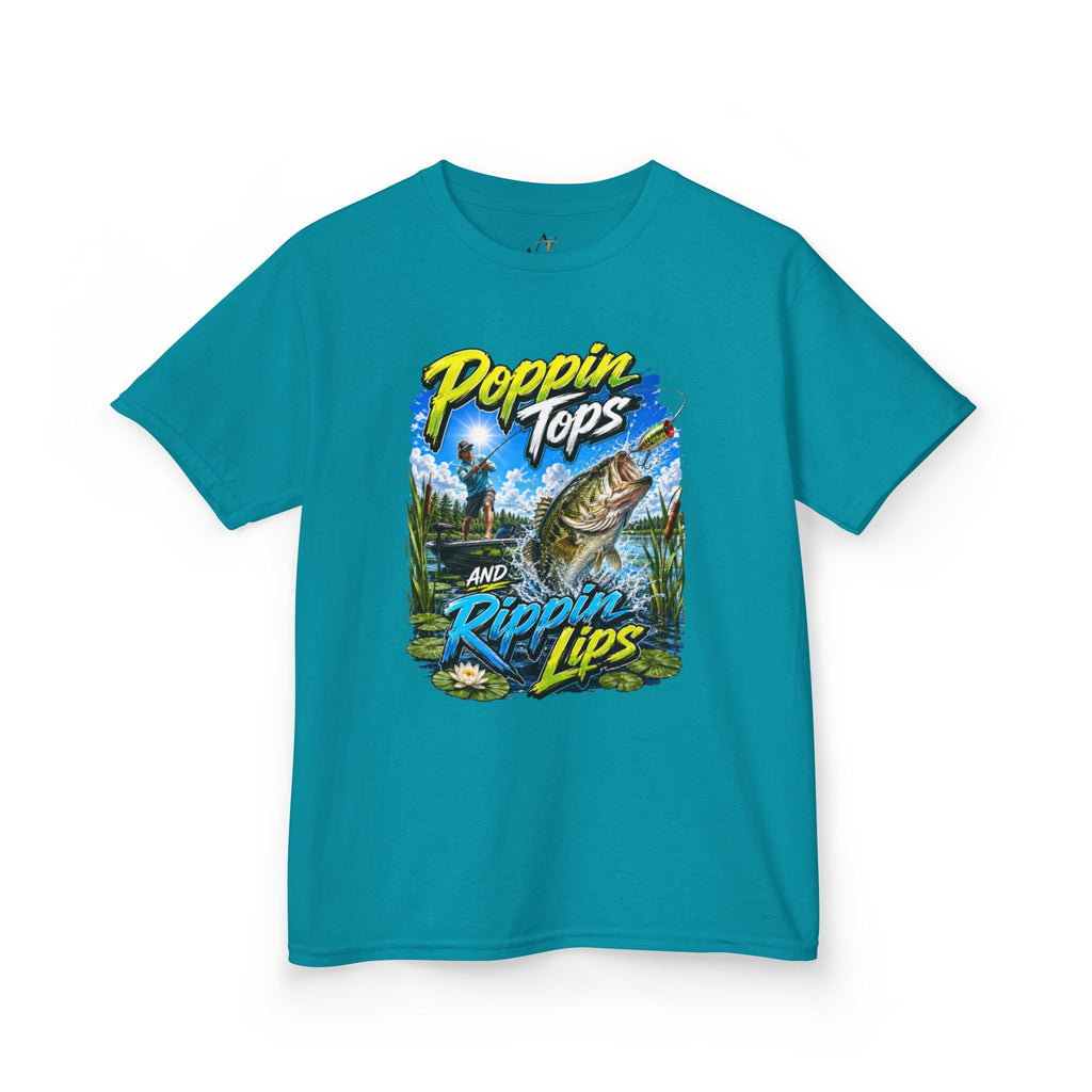 Poppin Tops Fishing Kids Heavy Cotton™ Tee