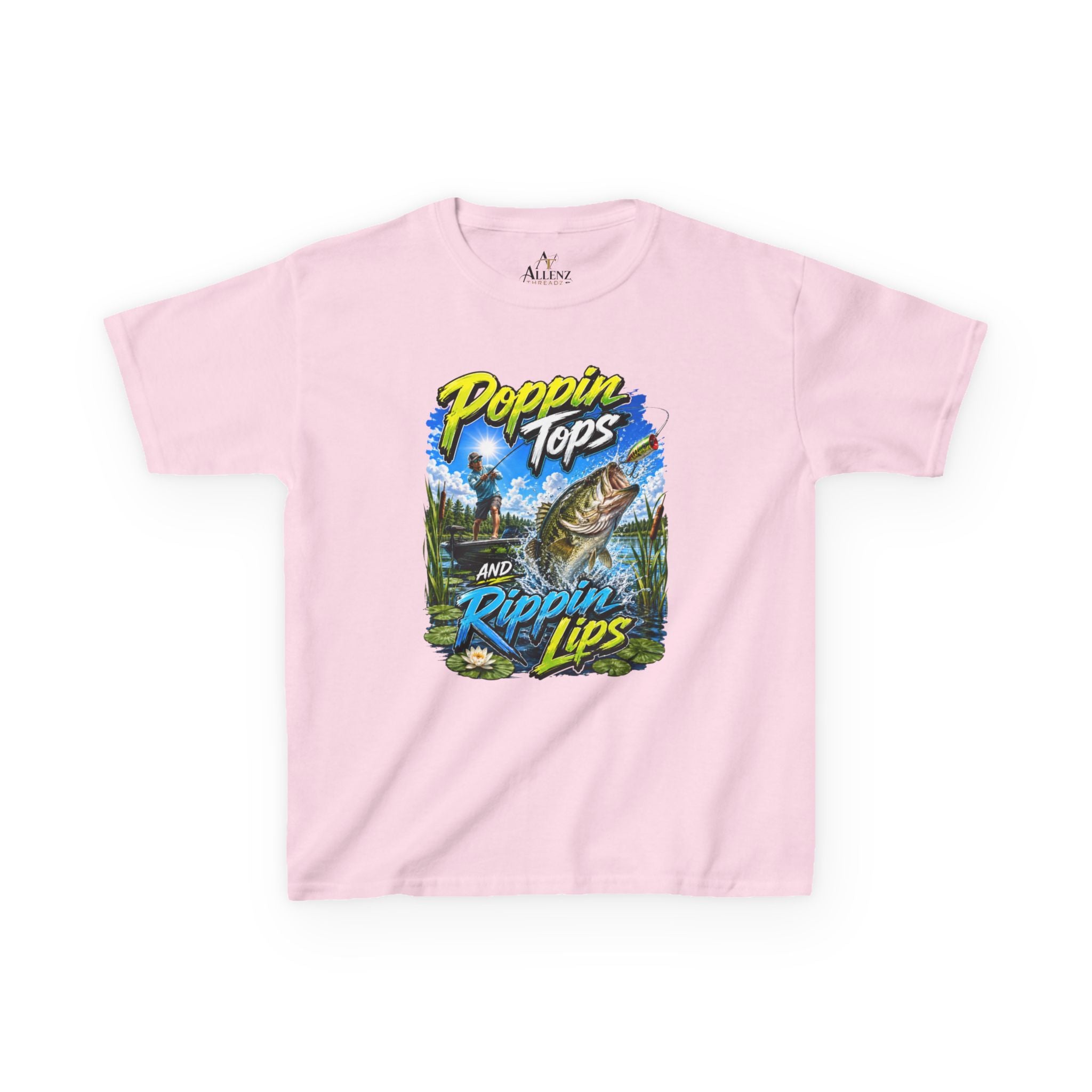 Poppin Tops Fishing Kids Heavy Cotton™ Tee