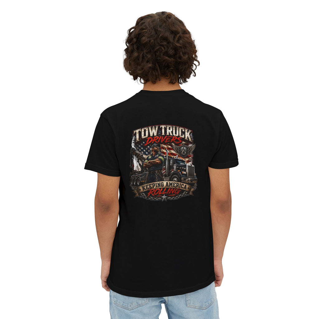 Tow Truck Driver Unisex Garment-Dyed Pocket T-Shirt