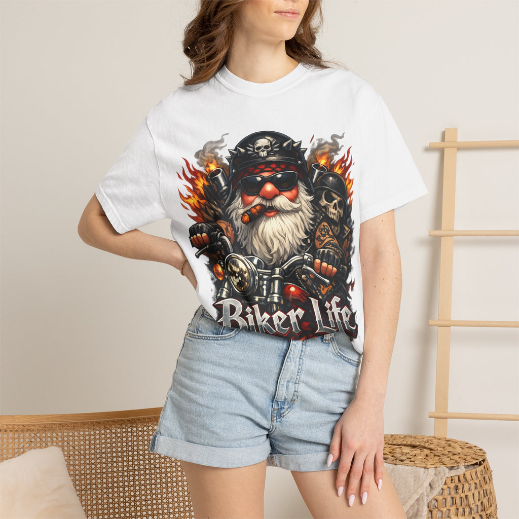 Biker Life T-Shirt — Vintage Gnome Motorcycle Graphic Tee