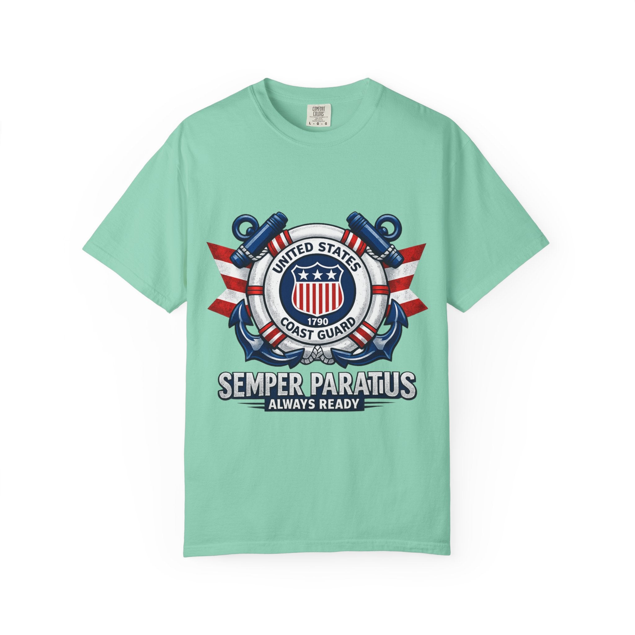 US Coast Guard “Semper Paratus” Emblem T-Shirt — Always Ready Patriotic Tee