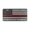 Thin Red Line Flag Vanity License Plate