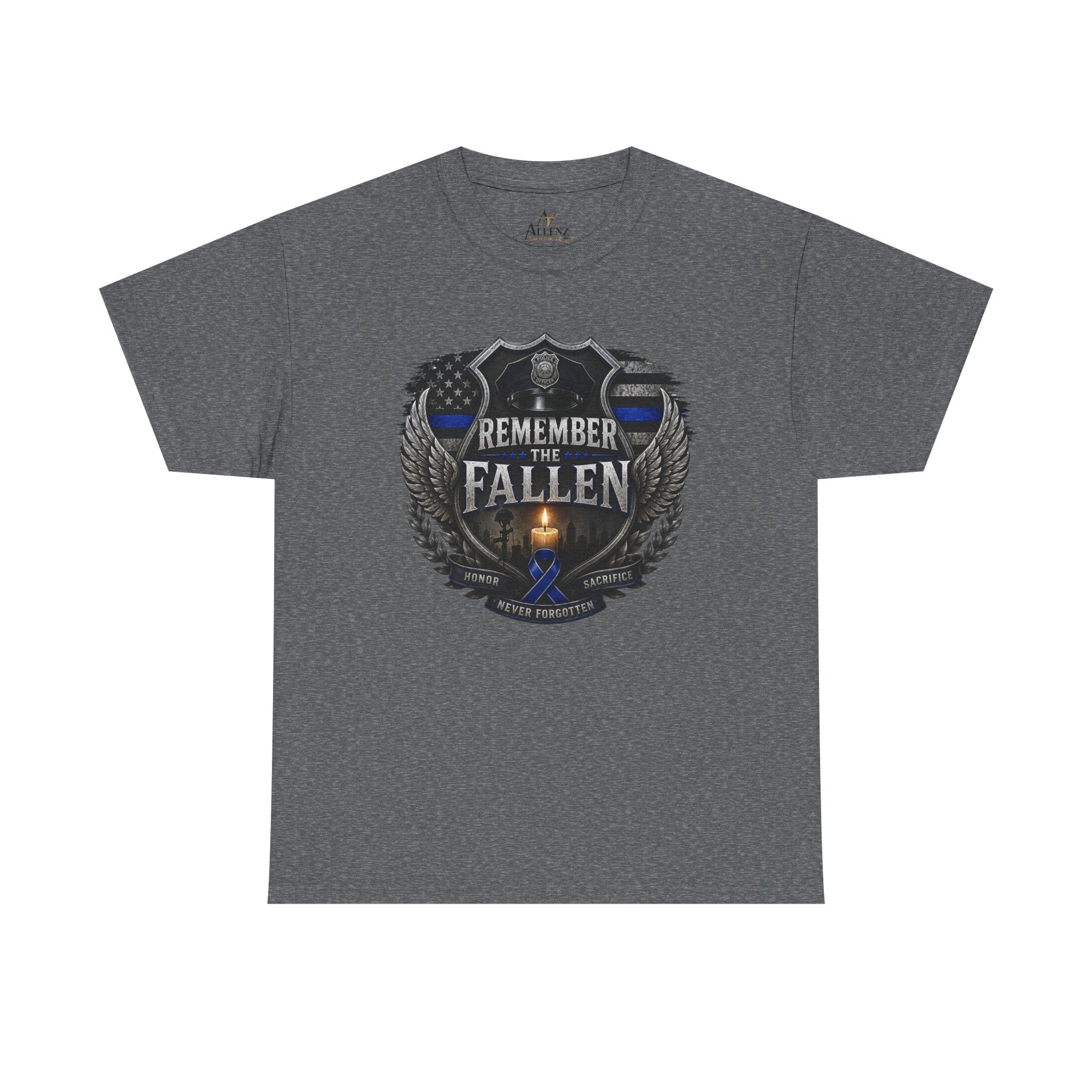 Unisex Heavy Cotton Tee Thin blue line remember the Fallen