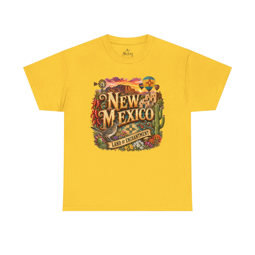 Unisex Heavy Cotton Tee🌵 New Mexico – Land of Enchantment Desert Spirit 🌄🎈