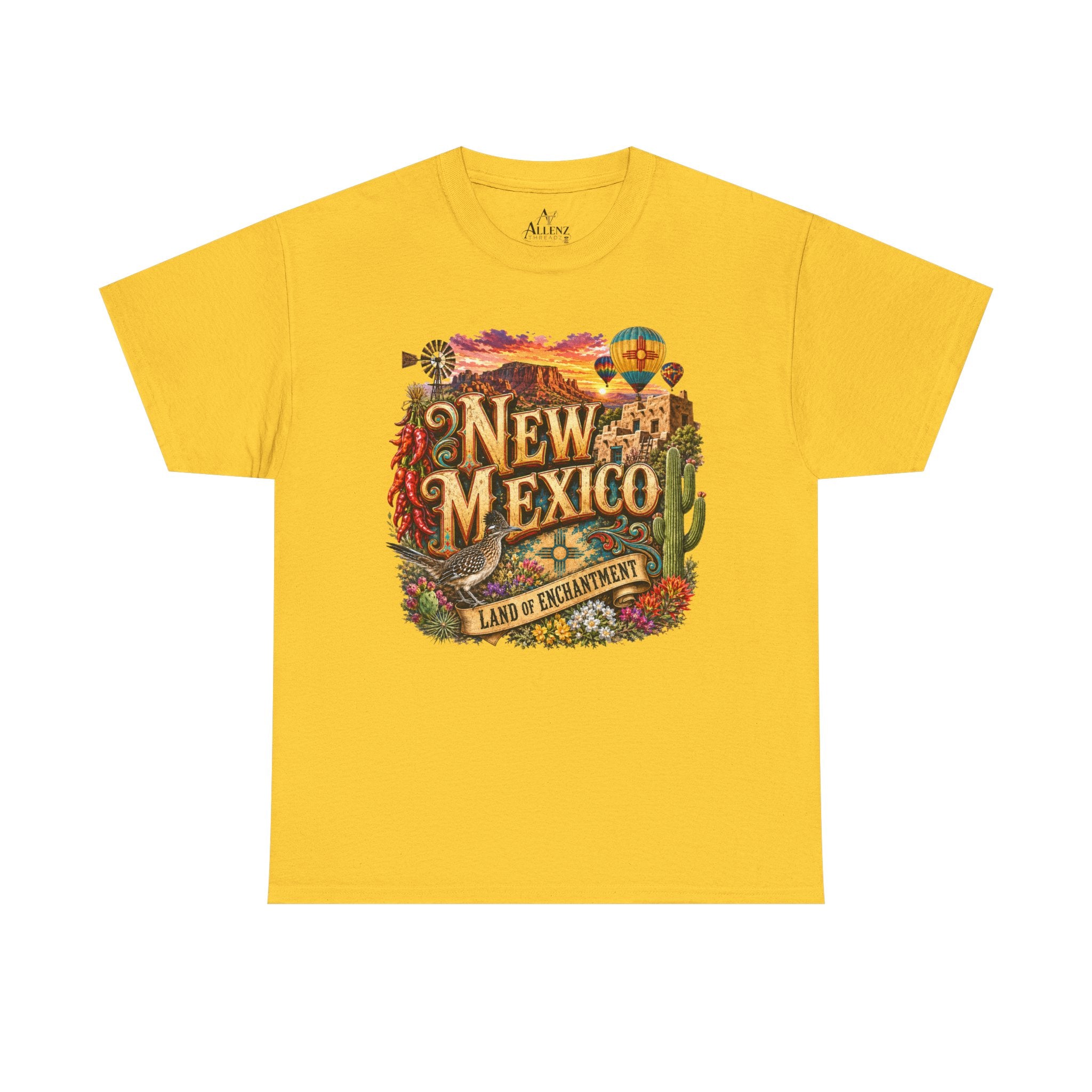 Unisex Heavy Cotton Tee🌵 New Mexico – Land of Enchantment Desert Spirit 🌄🎈
