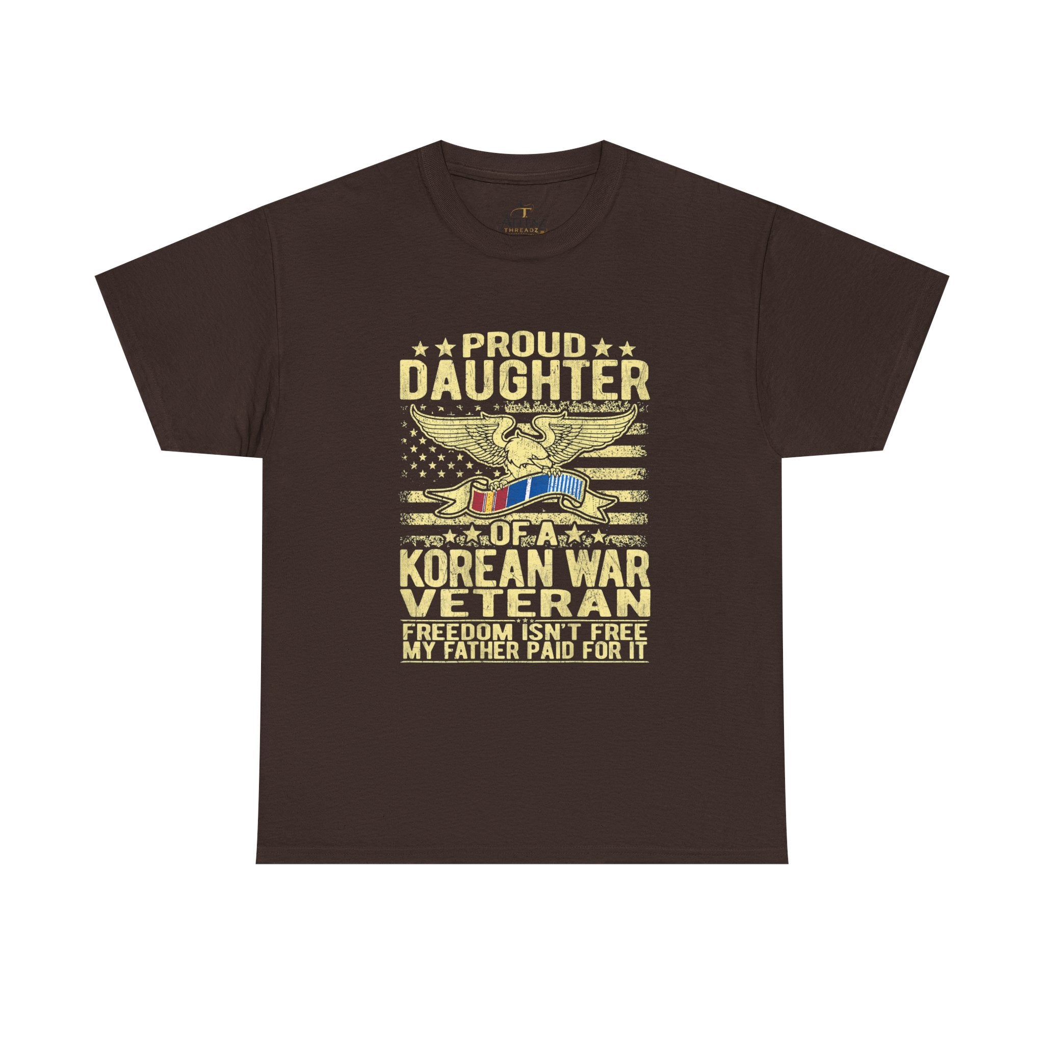 Unisex Heavy Cotton Tee Proud Daughter of a Korean War Veteran