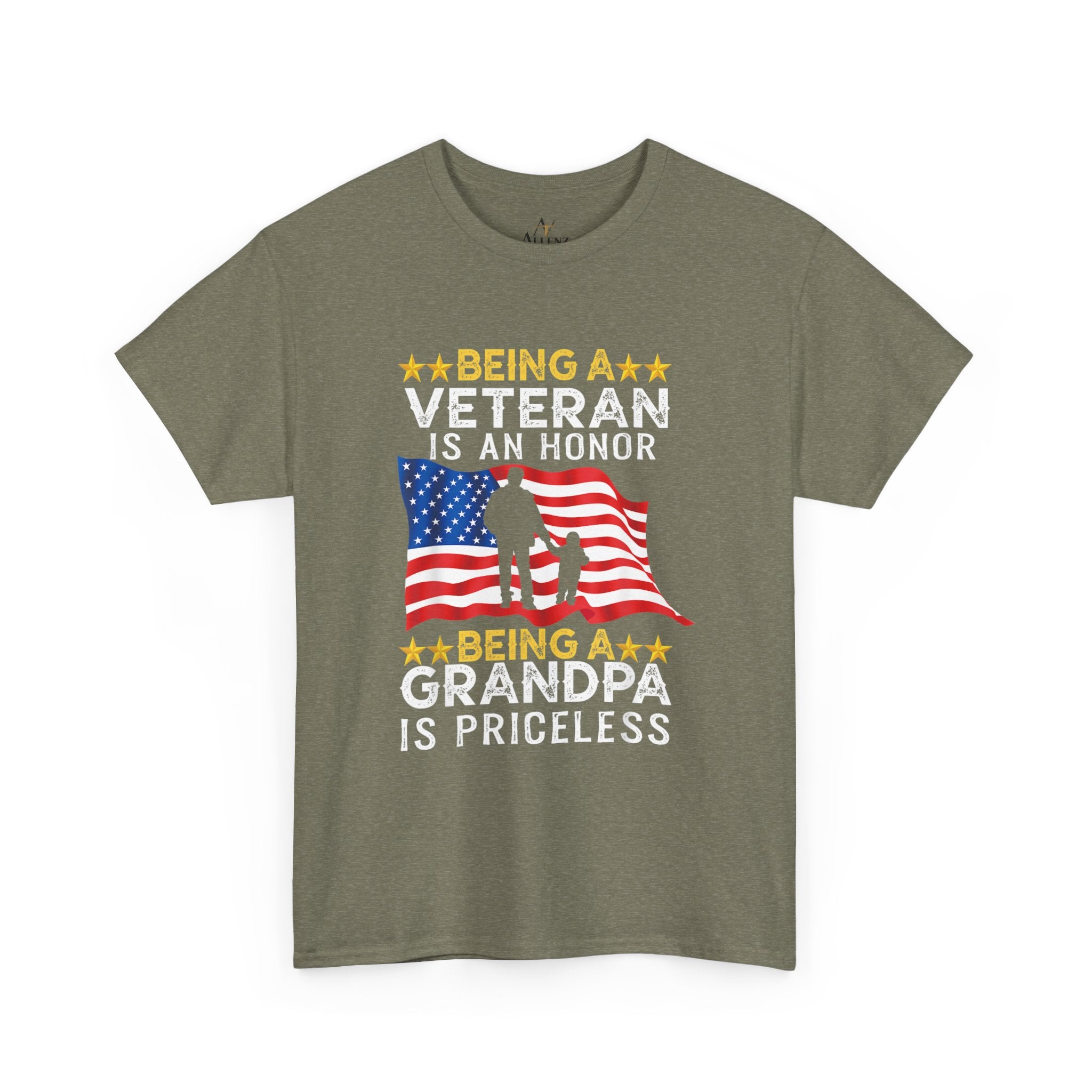 Unisex Heavy Cotton Tee Veteran Grandpa Patriotic