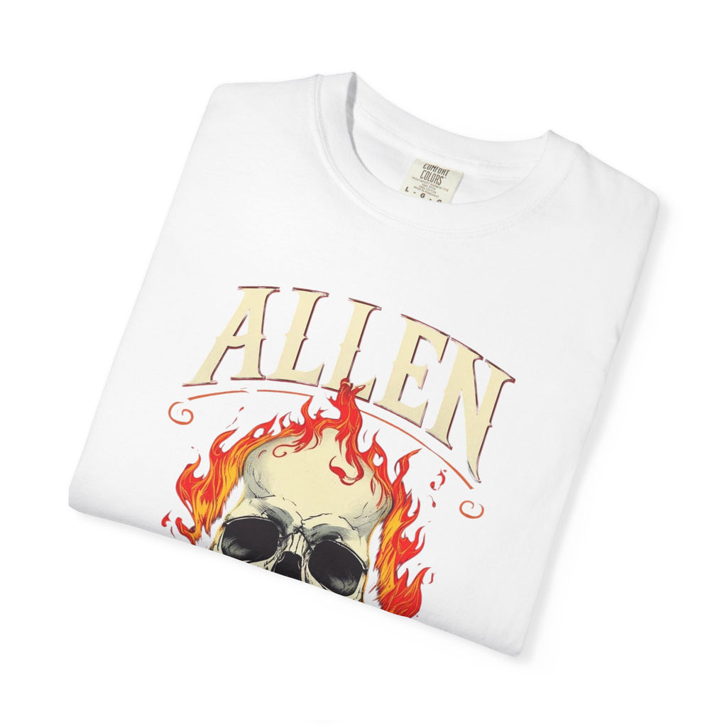 Skull and Flames Cutlery T-Shirt — Allen Cutlery Graphic Tee