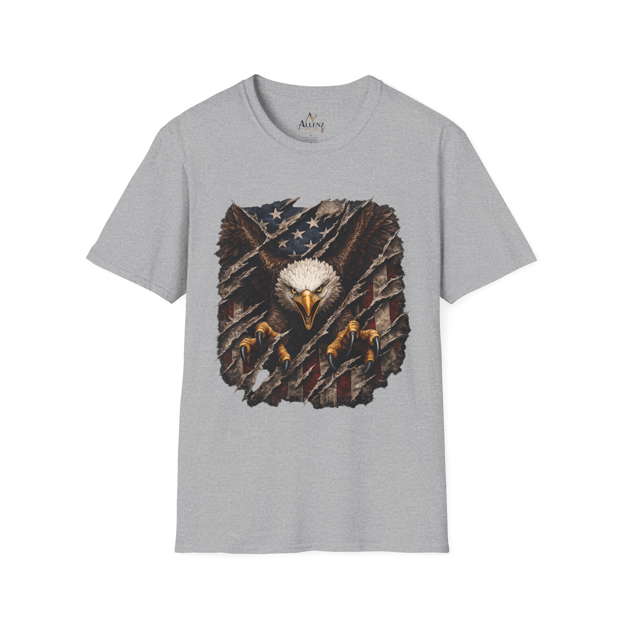 Eagle and Tattered American Flag T-Shirt
