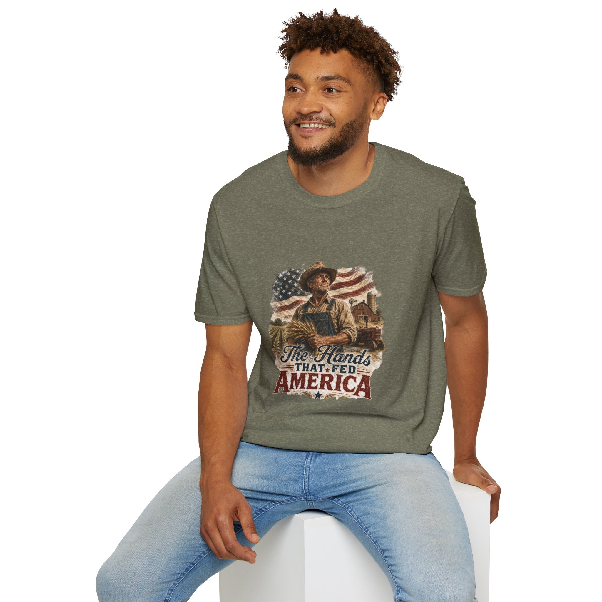 The Hands that fed America Unisex Softstyle T-Shirt
