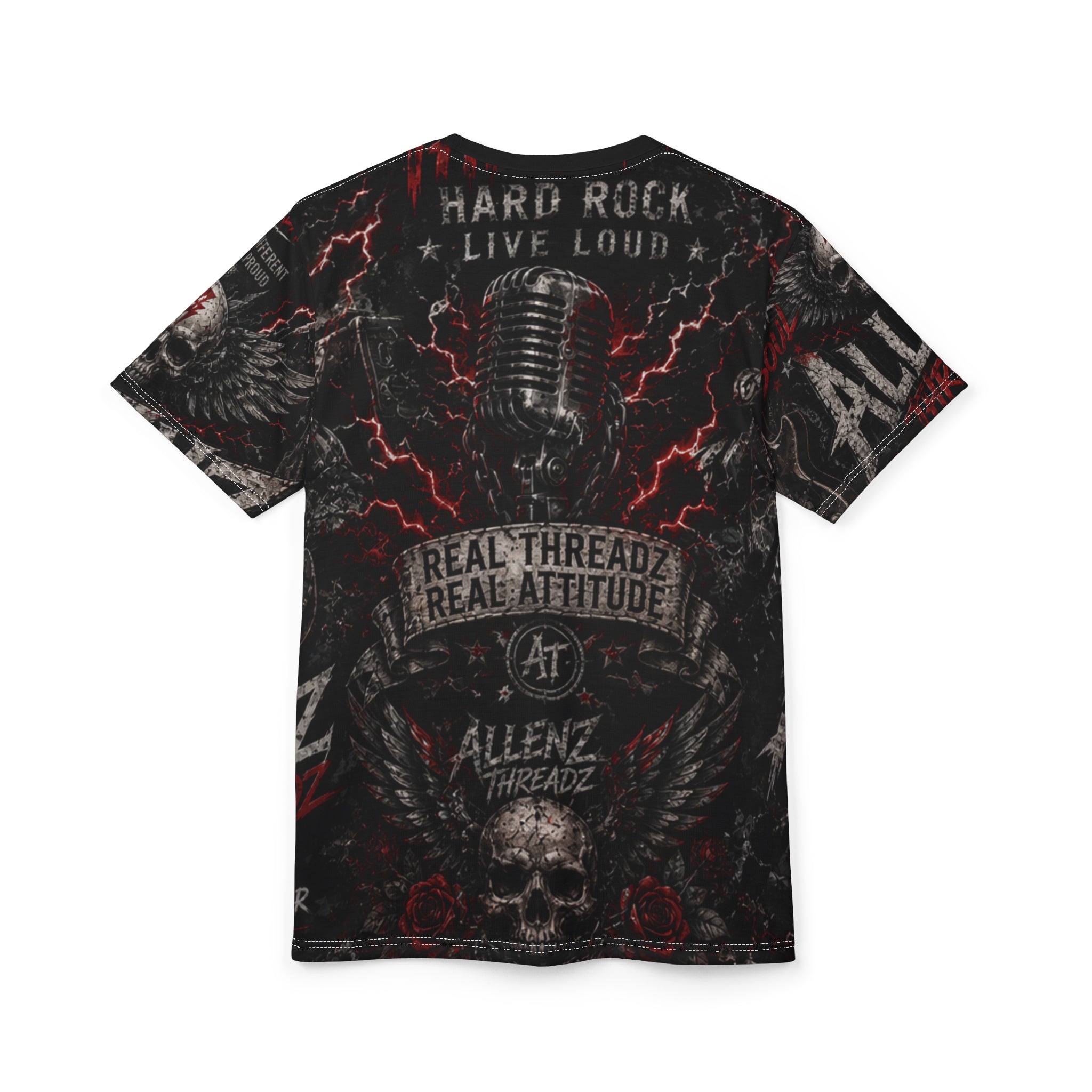 Allenz Threadz Hard Rock Unisex Cut and Sew Tee (AOP)