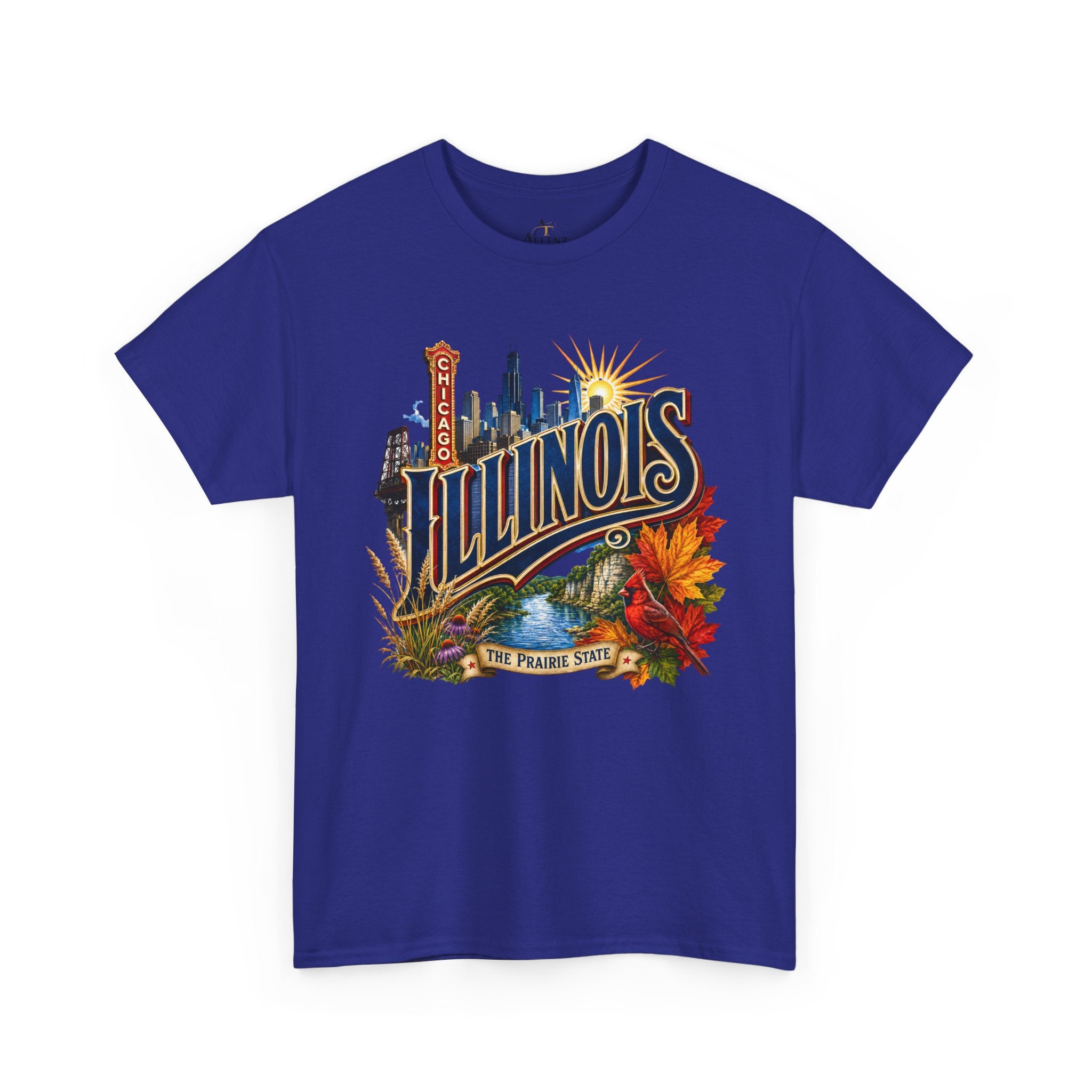 Unisex Heavy Cotton Tee 🌆 Illinois – Big City Energy and Prairie State Pride 🌆