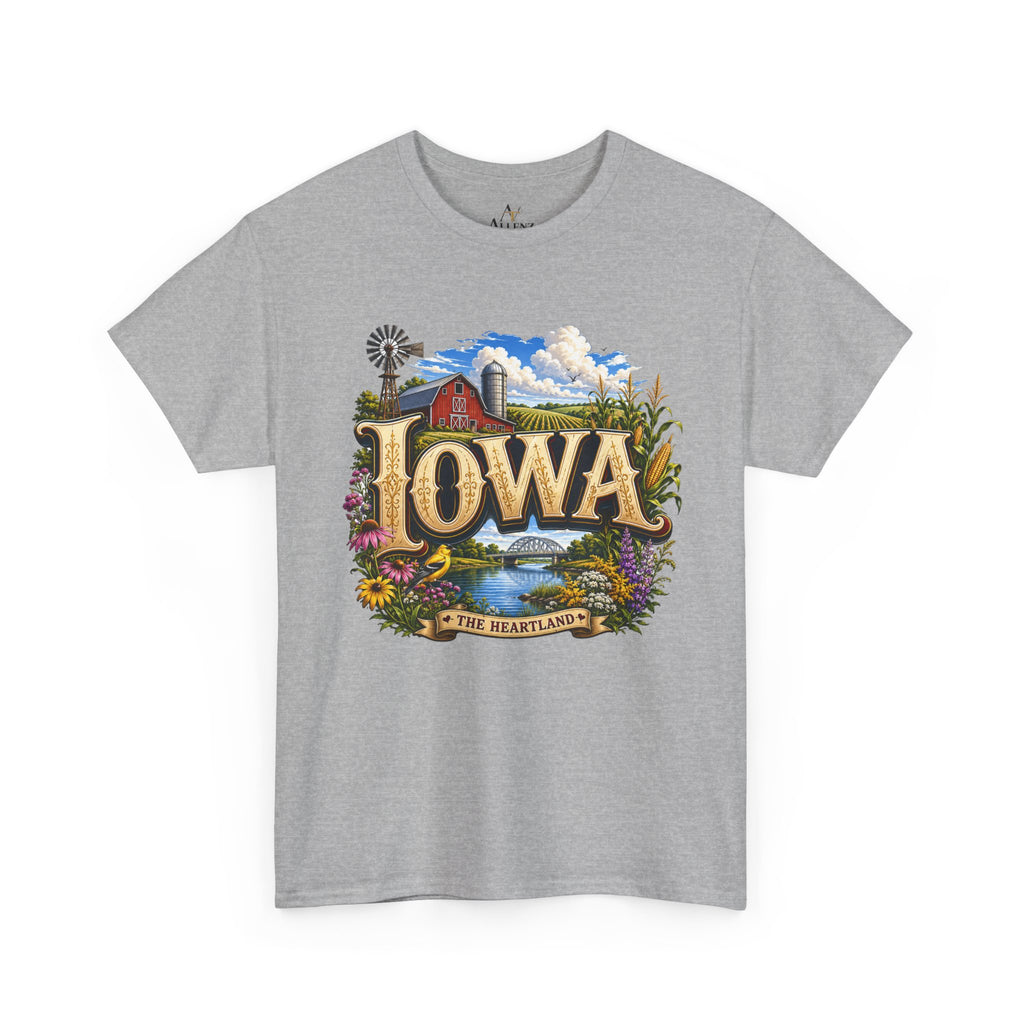 Unisex Heavy Cotton Tee 🌽 Iowa – America’s Heartland at Its Finest 🌽