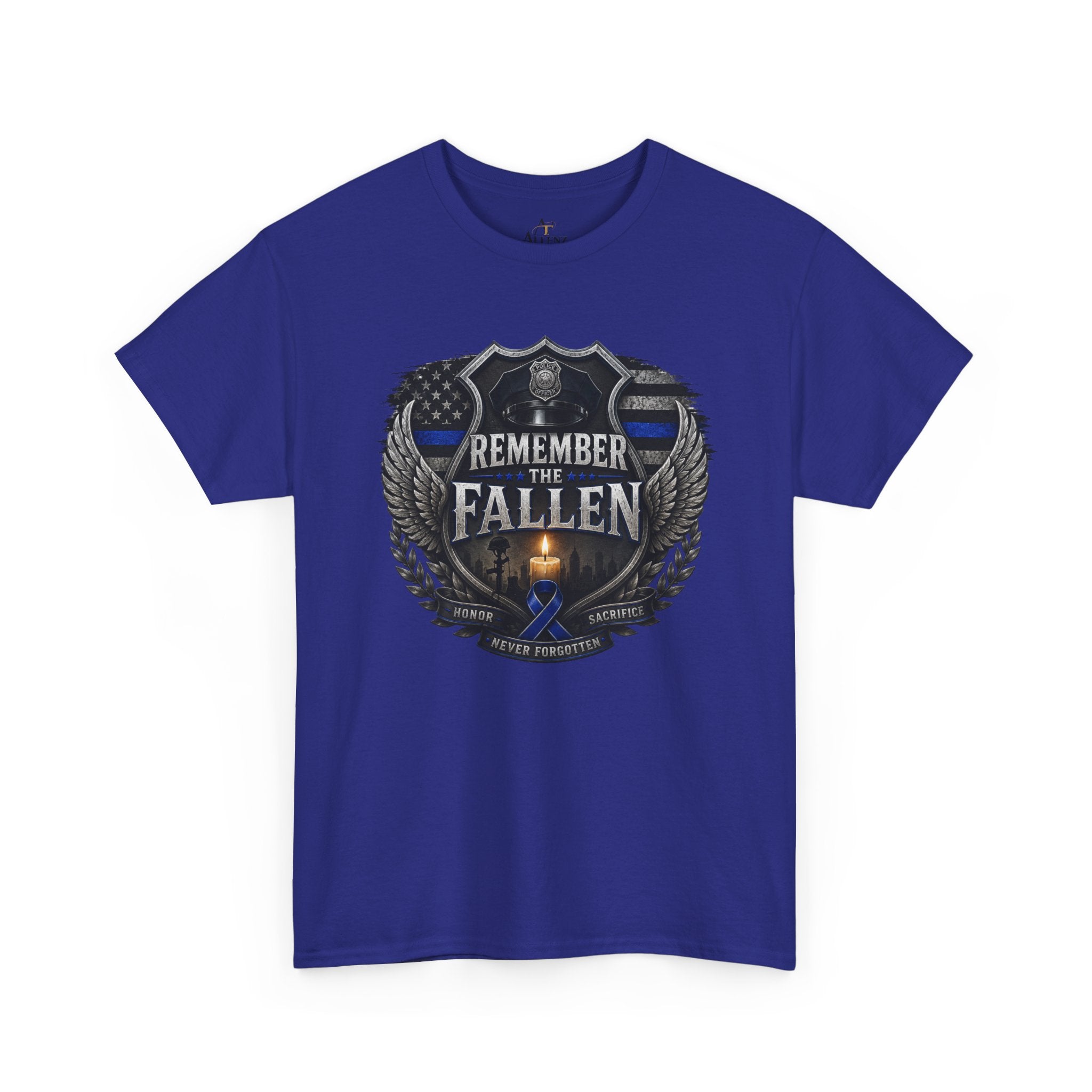 Unisex Heavy Cotton Tee Thin blue line remember the Fallen